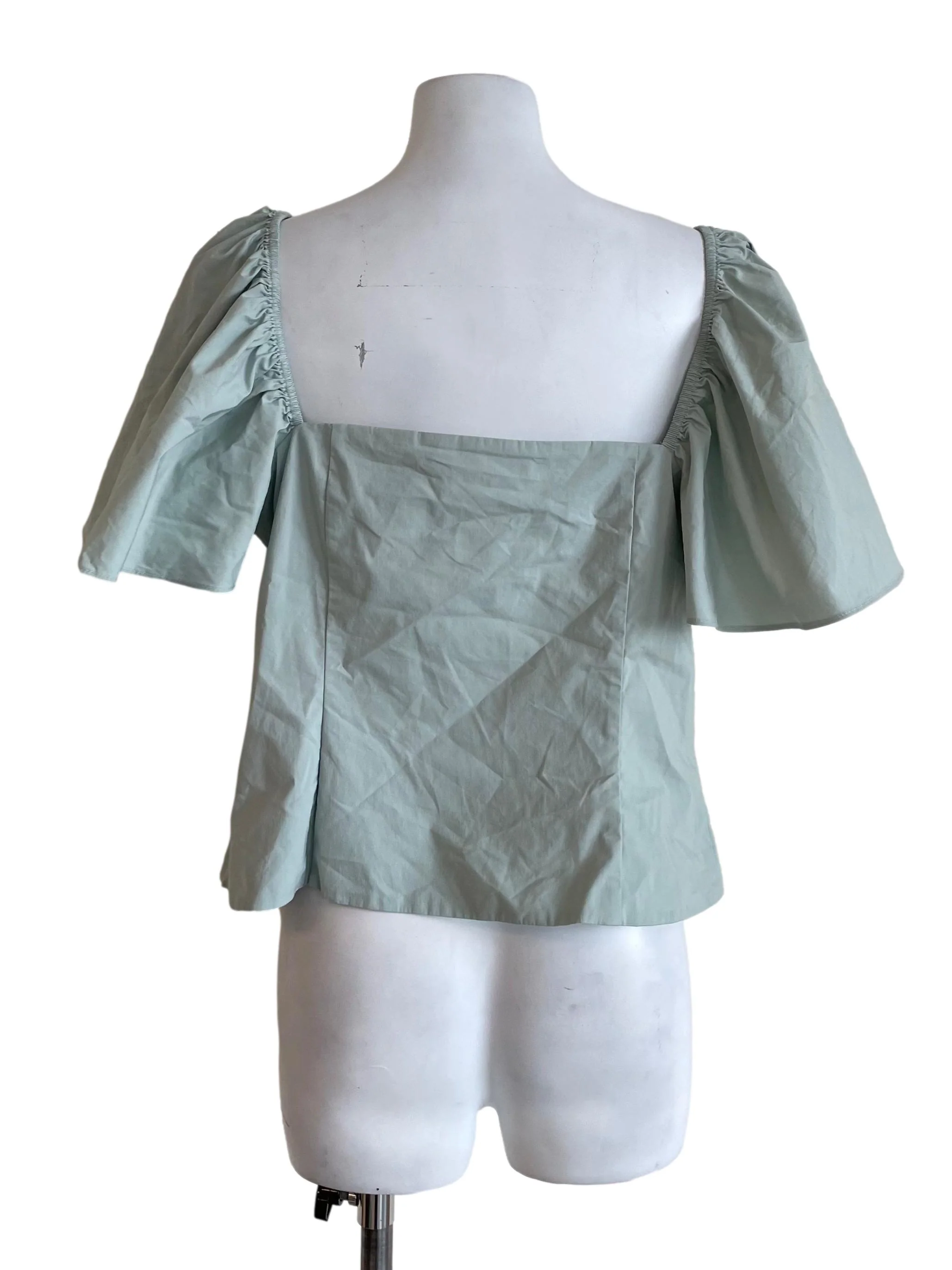 Pistachio Butterfly Sleeves Sweetheart Top - Image 2