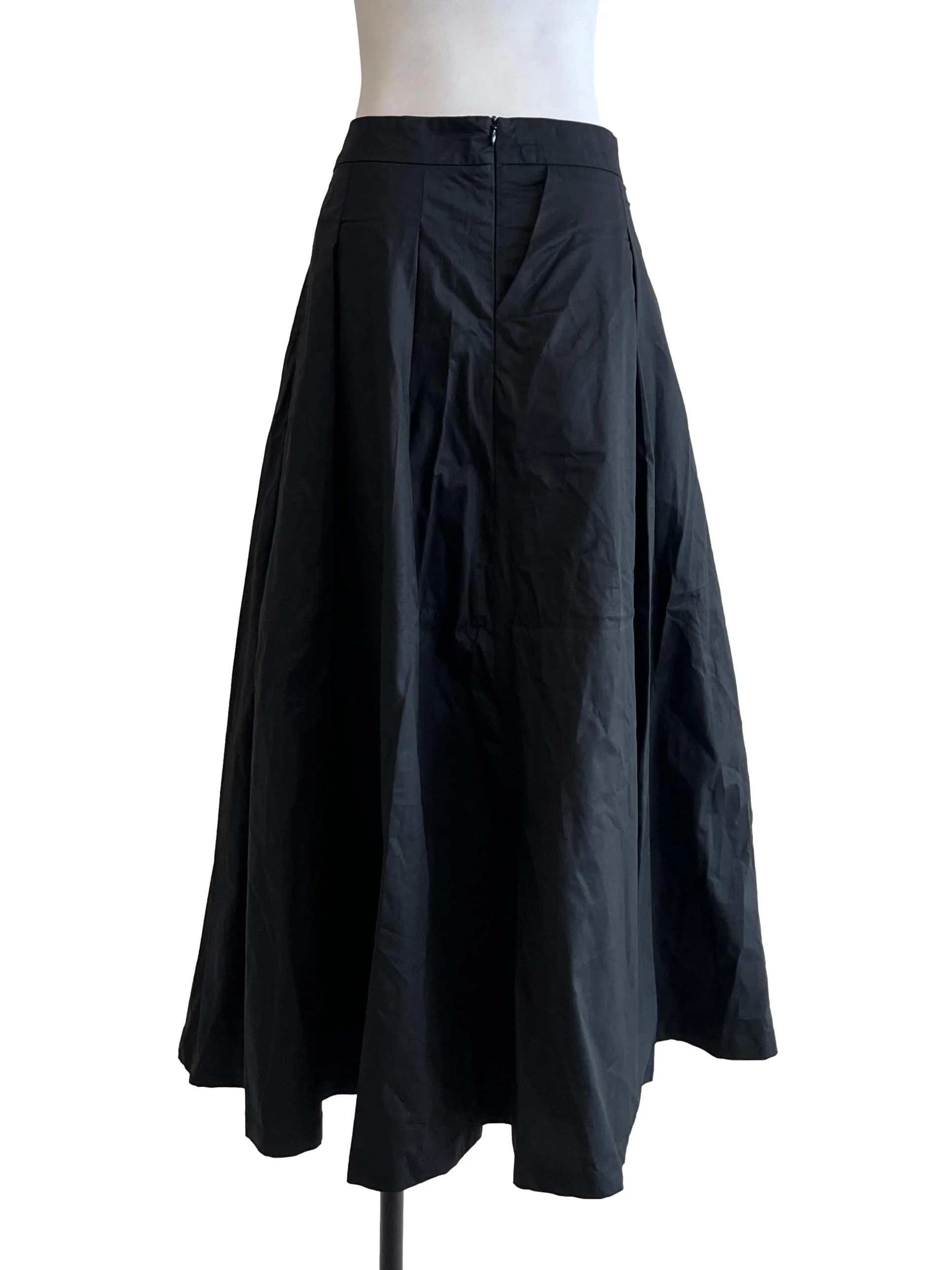 Pitch Black Hip Pleat Skirt - Image 2