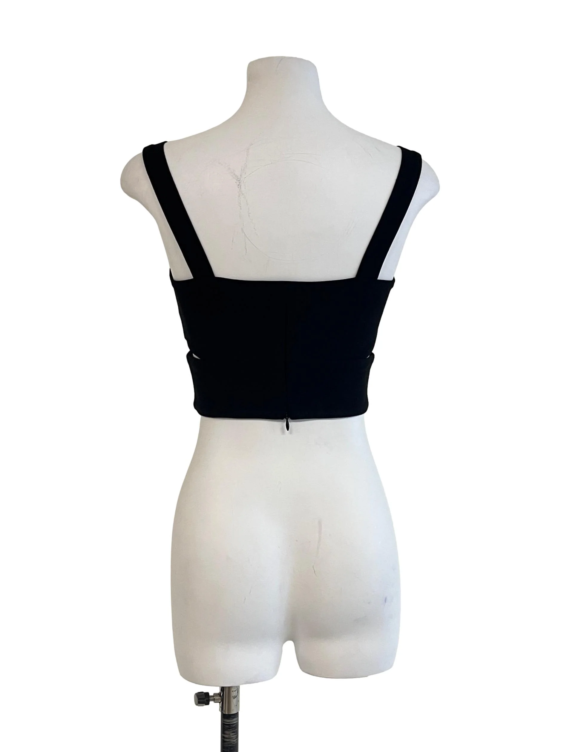 Pitch Black Sweetheart Neck Top - Image 2