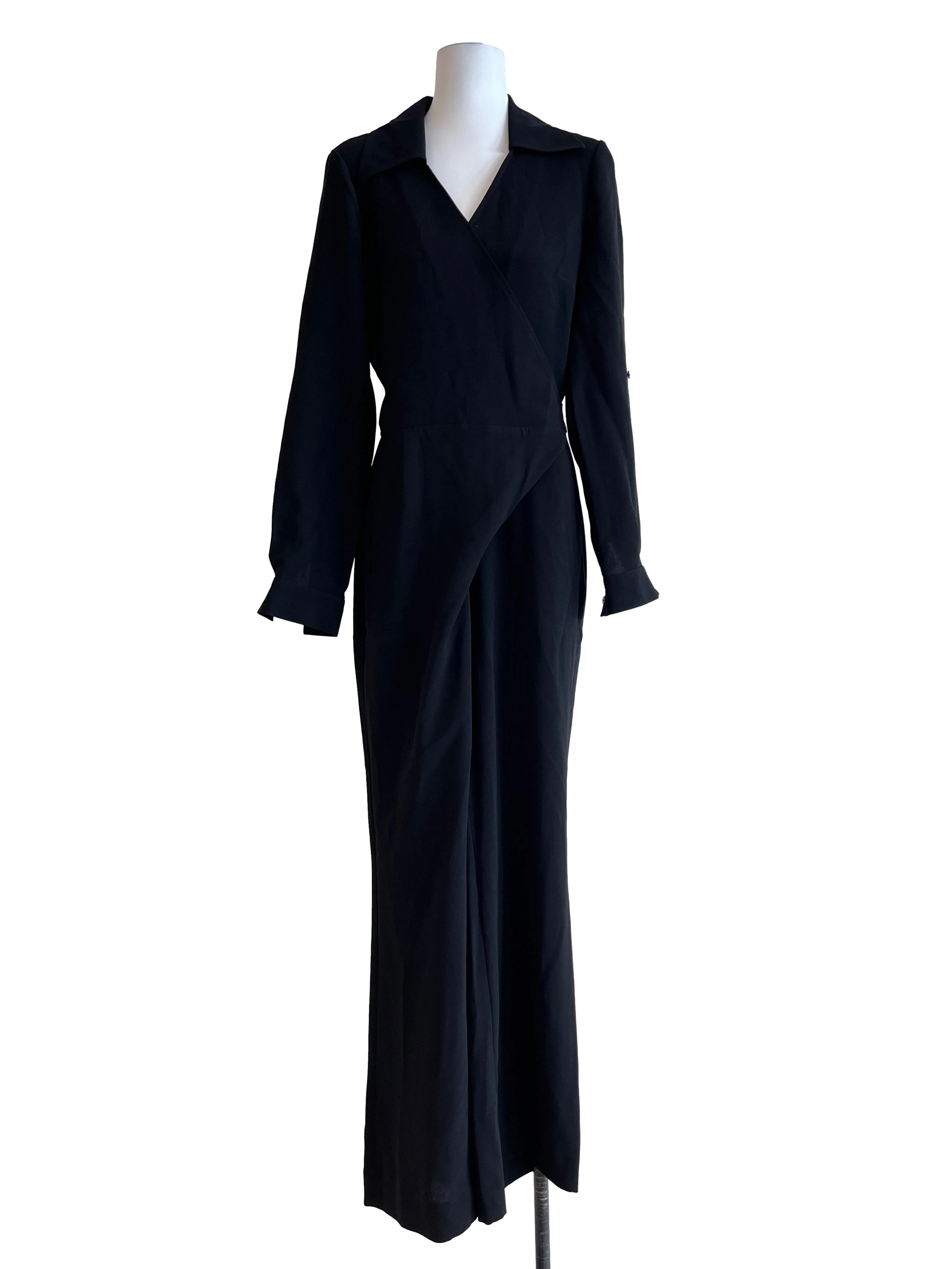 Pitch Black V-Neck Jumpsuit