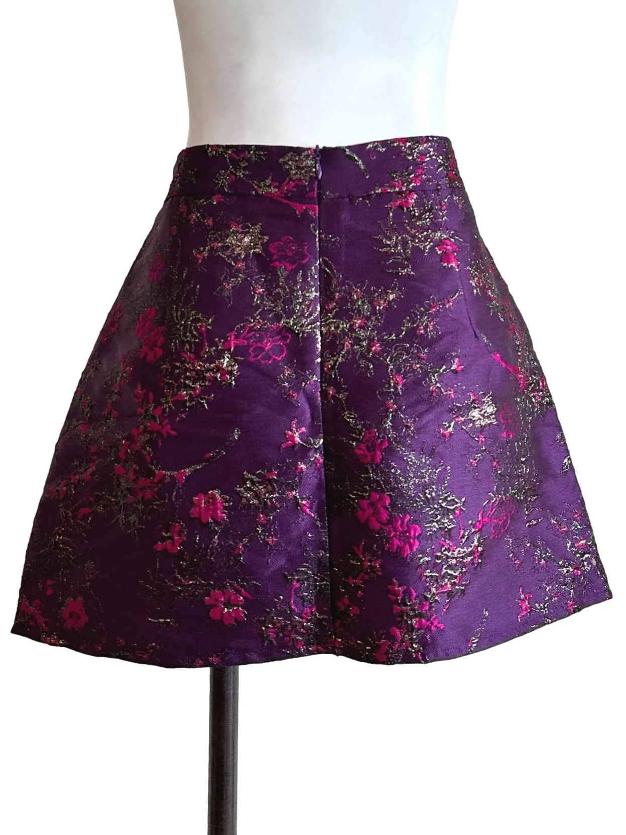 Plum Purple Flower Embroidery Skort YHF - Image 2