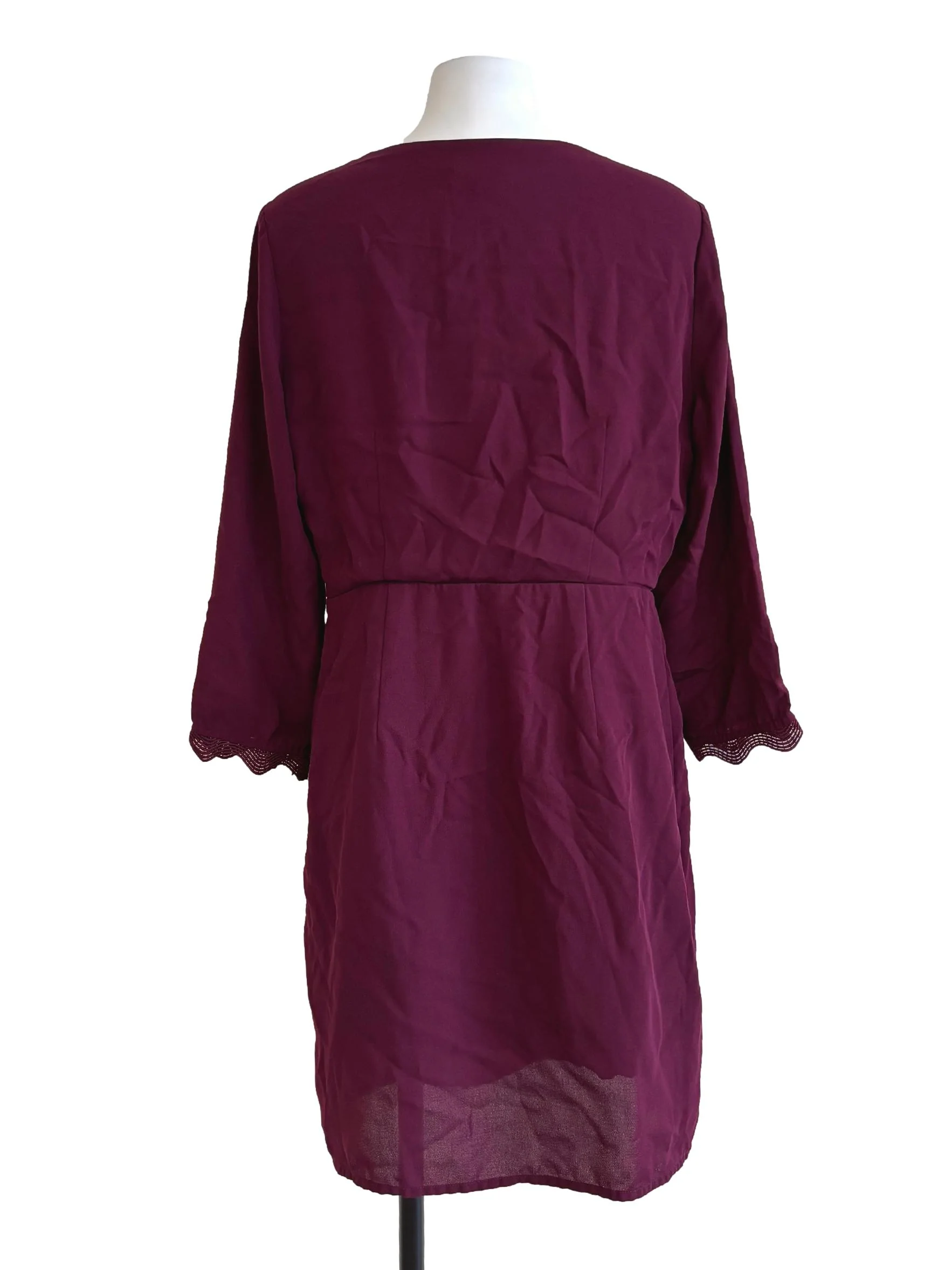 Plum Purple Long Sleeve Dress - Image 2