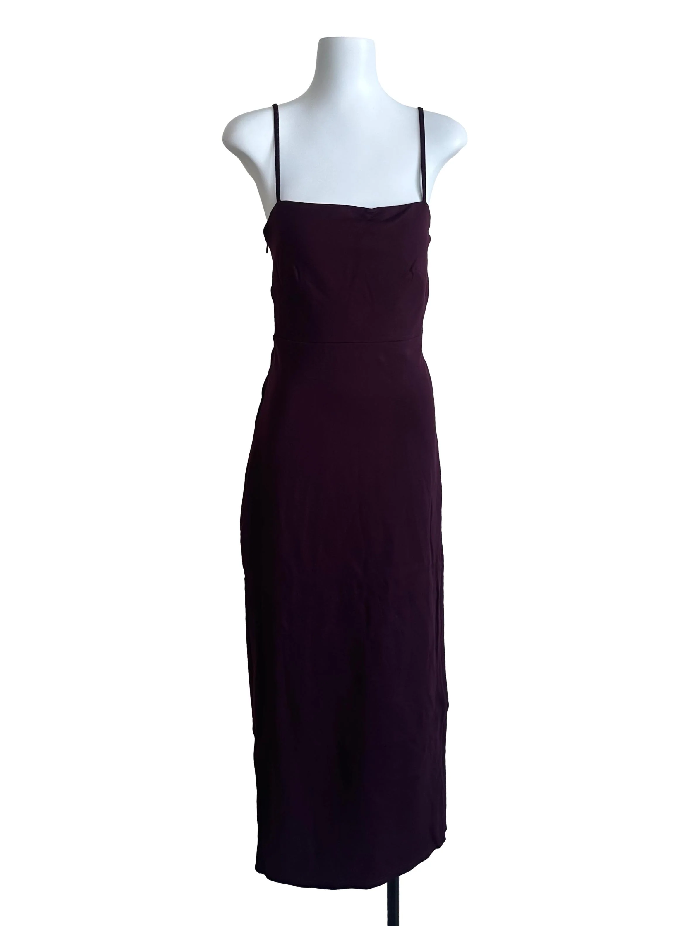 Plum Purple Square Neck Bodycon Dress