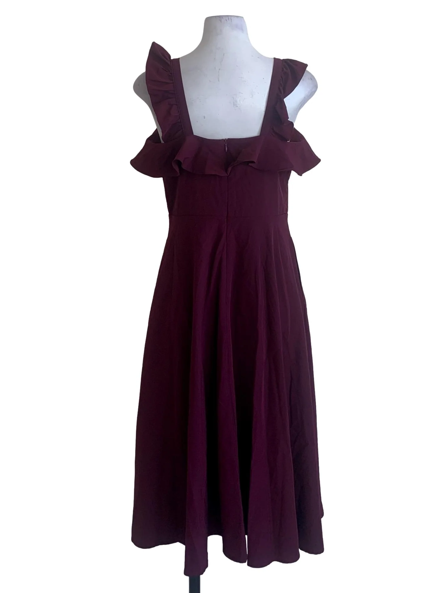 Plum Purple Square Neck Dress - Image 2