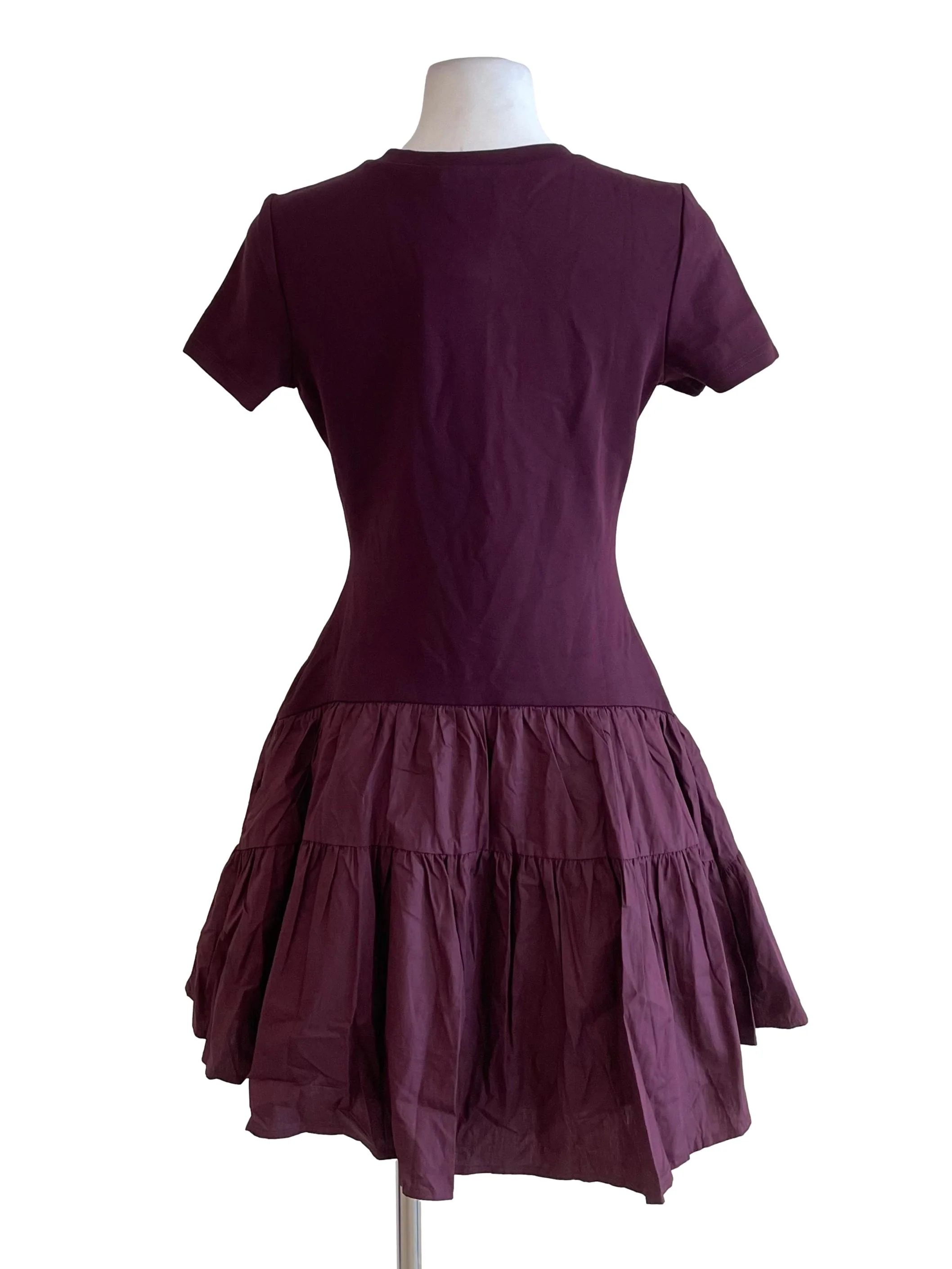 Plum Two-Piece Tiered Tee Dress - Image 2