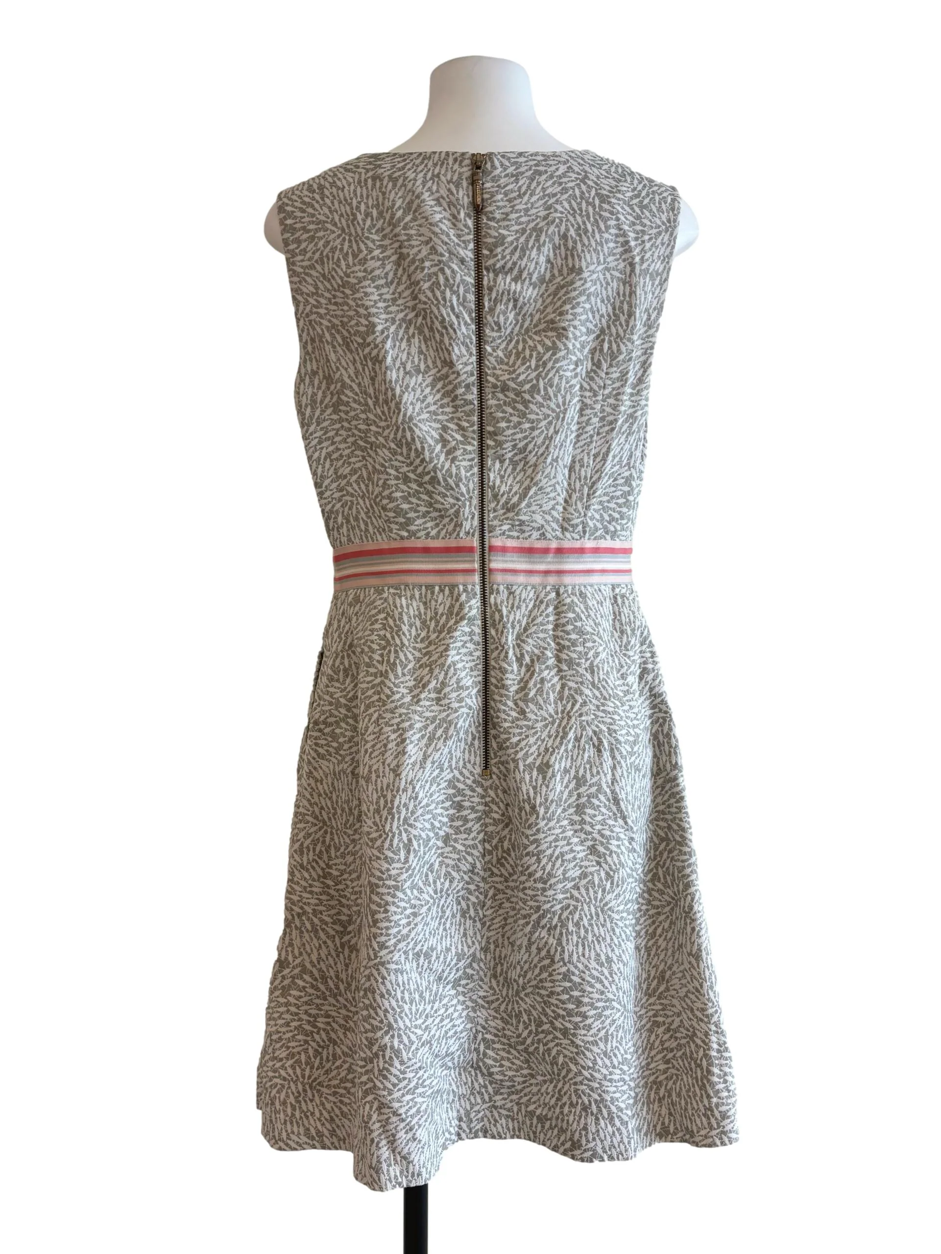 Porcelain Sleeveless Printed A-Line Dress - Image 2