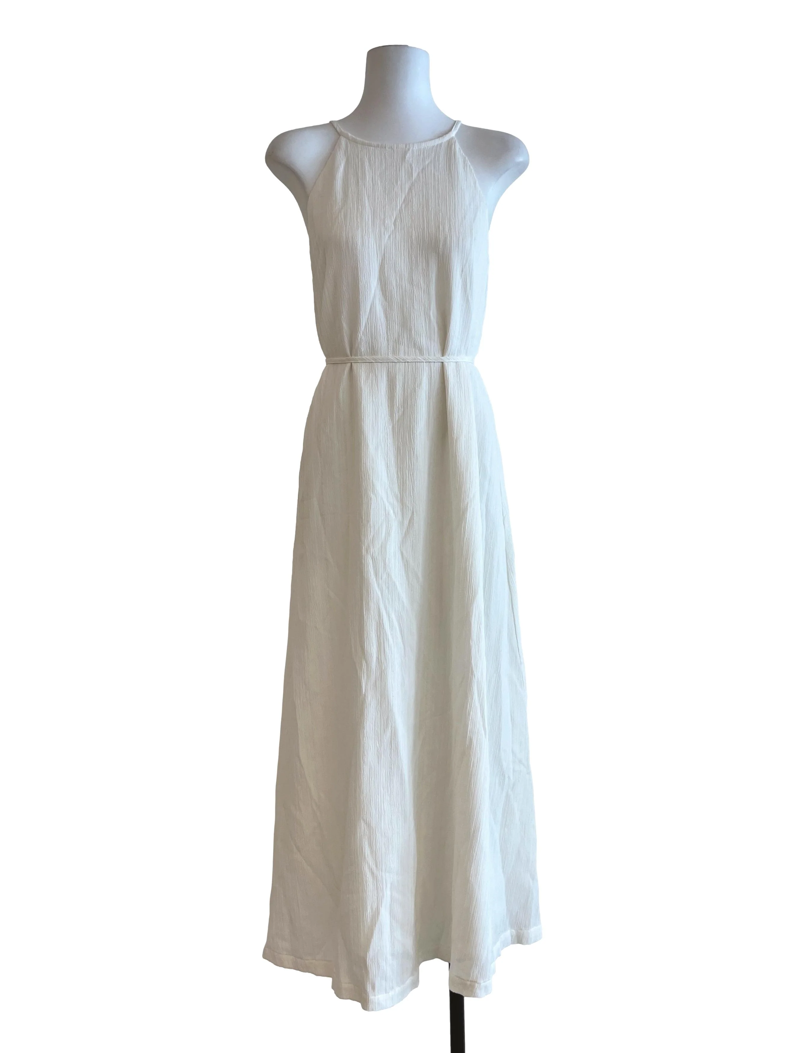 Porcelain White Sleeveless Dress