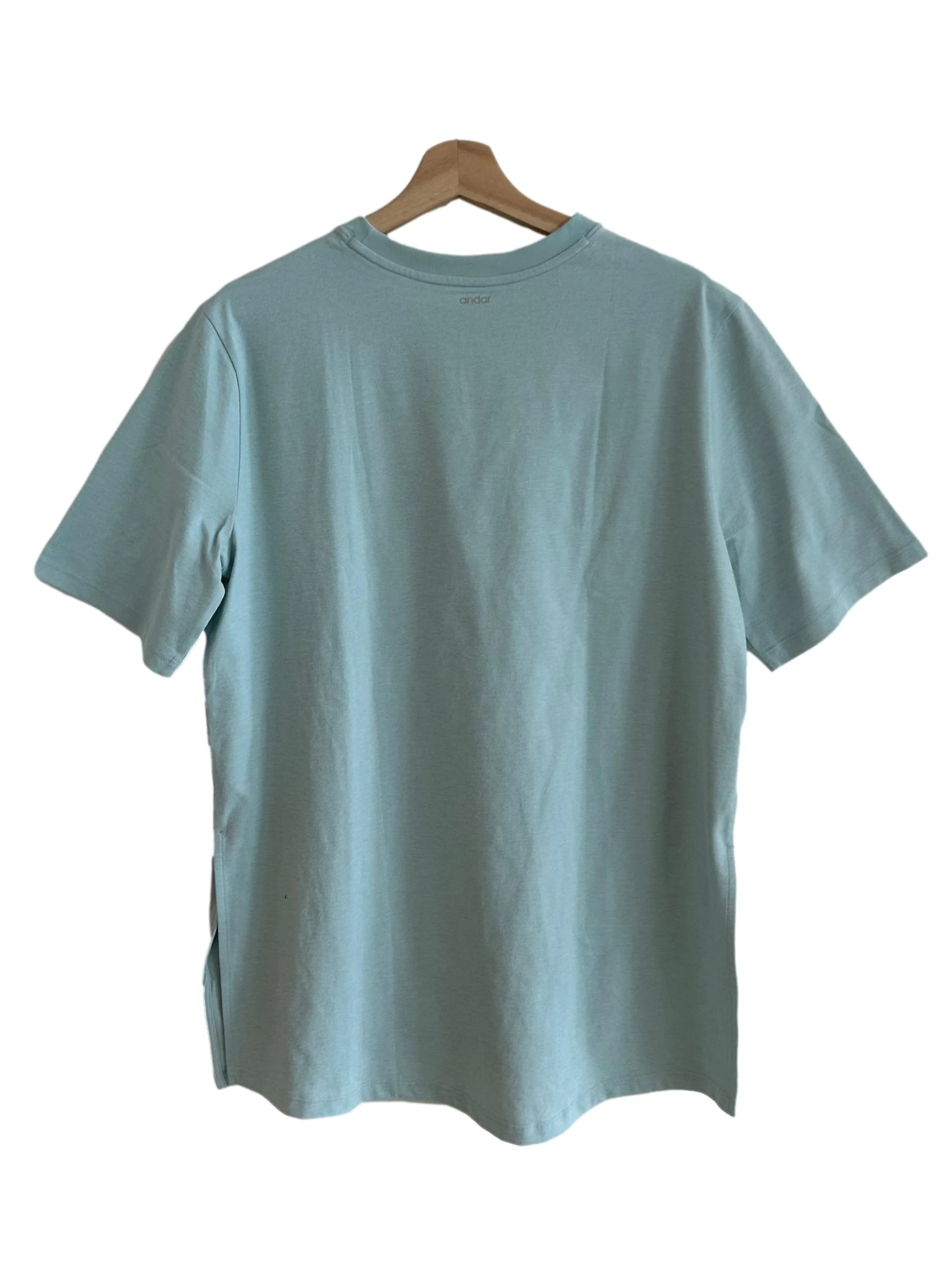 Powder Blue T-Shirt with Slits - Image 2