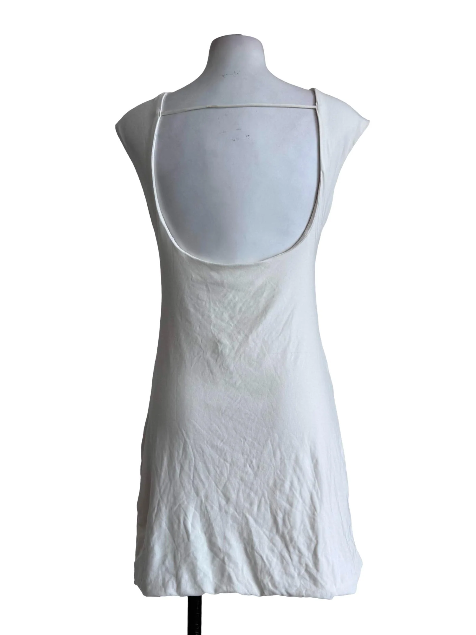 Powder White Bare Back Dress - Image 2