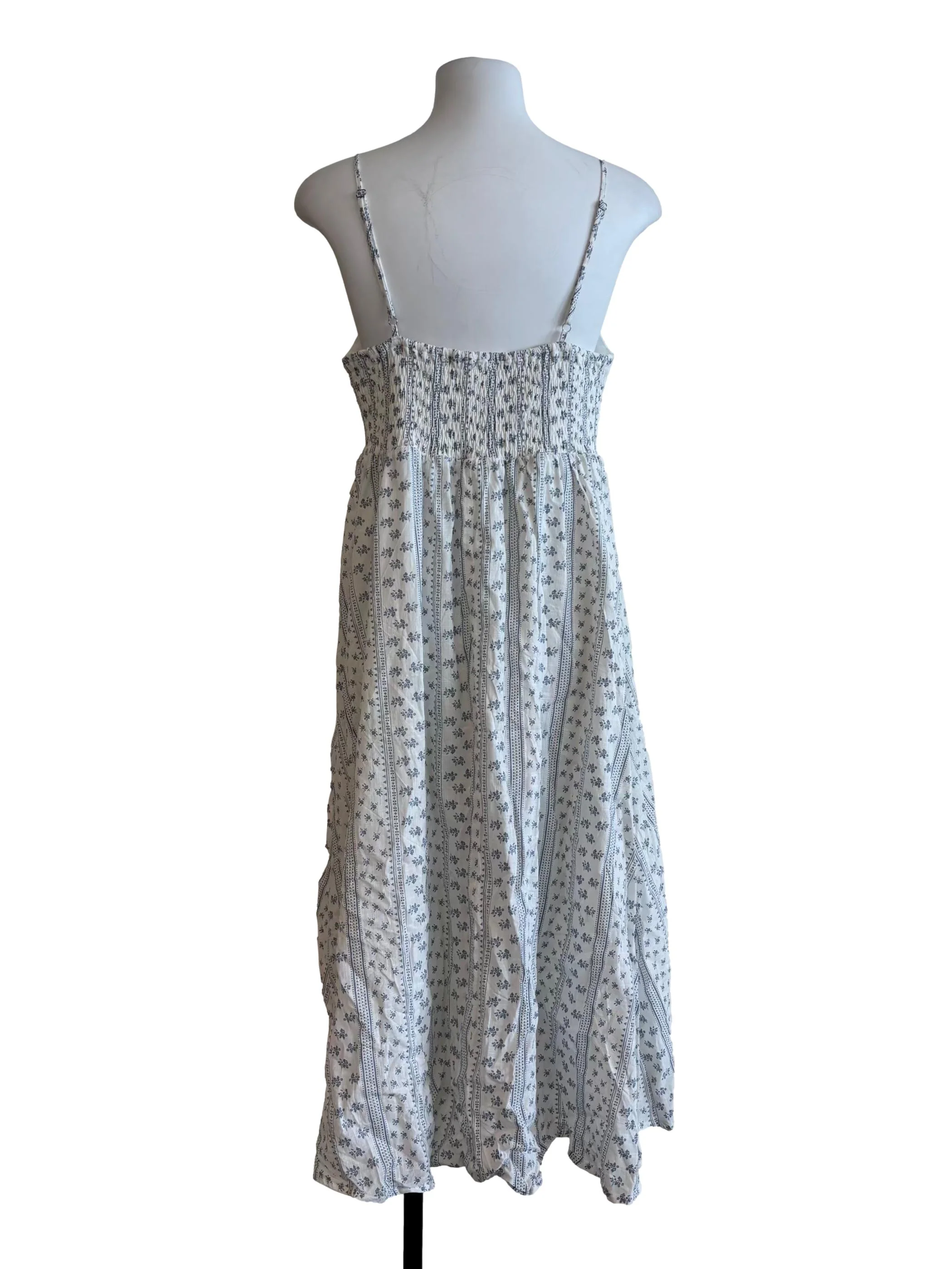 Powder White Floral Print Cami Dress - Image 2