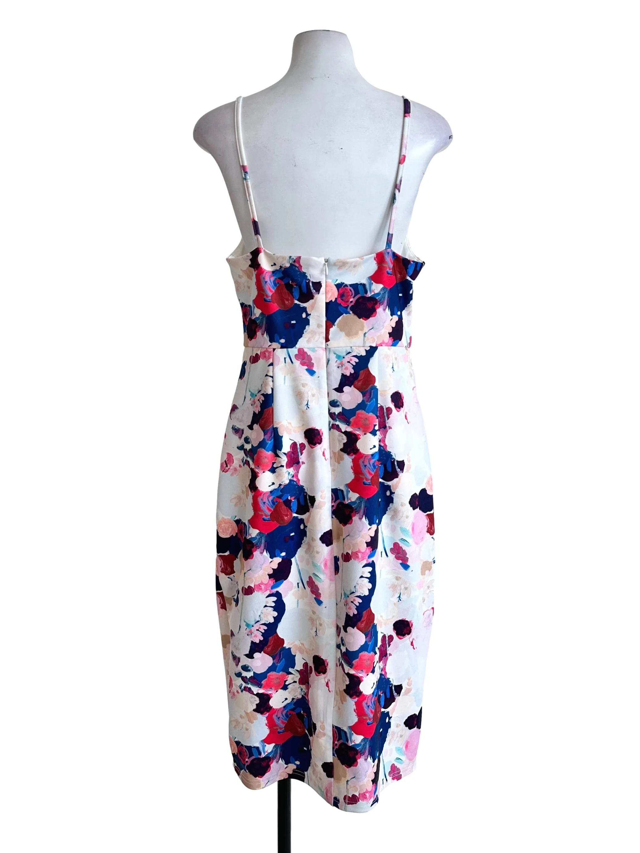 Powder White Floral Printed Dress LB - Image 2