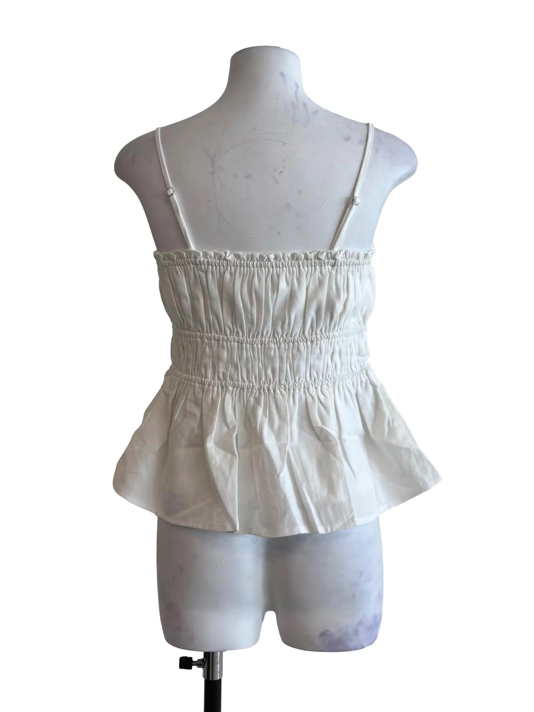 Powder White Smocked Top - Image 2