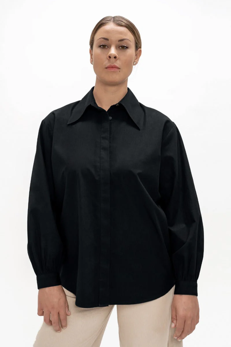Prague Collar Shirt - Eclipse Black CSN