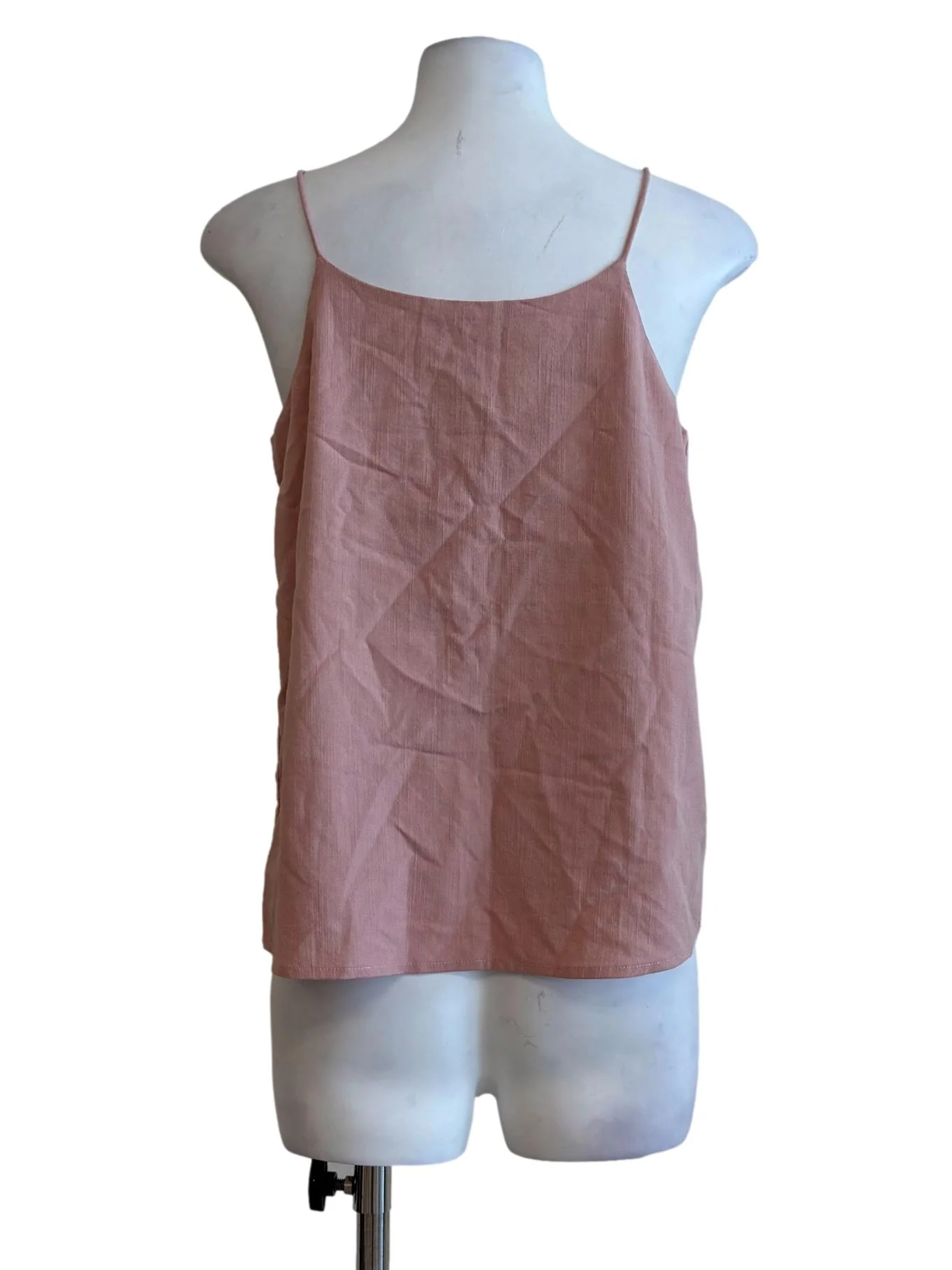 Puce Pink Spaghetti Strap Cotton Top - Image 2