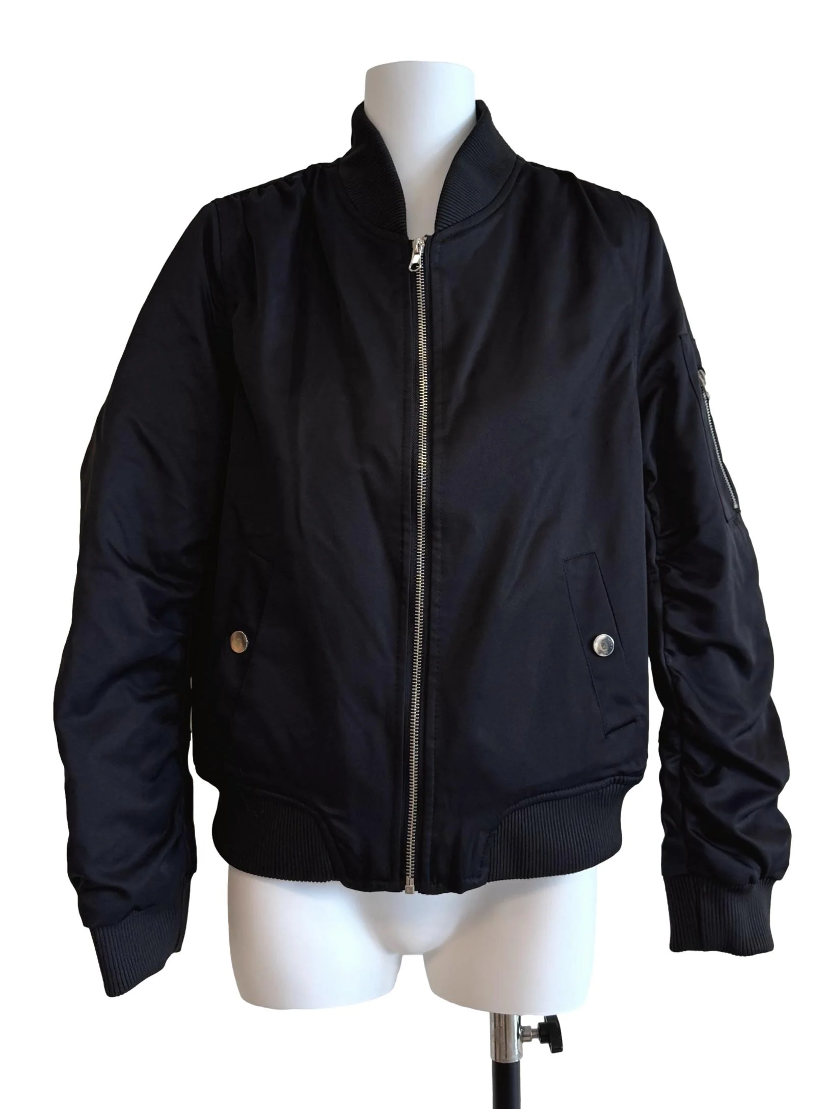 Puff Black Biker Jacket