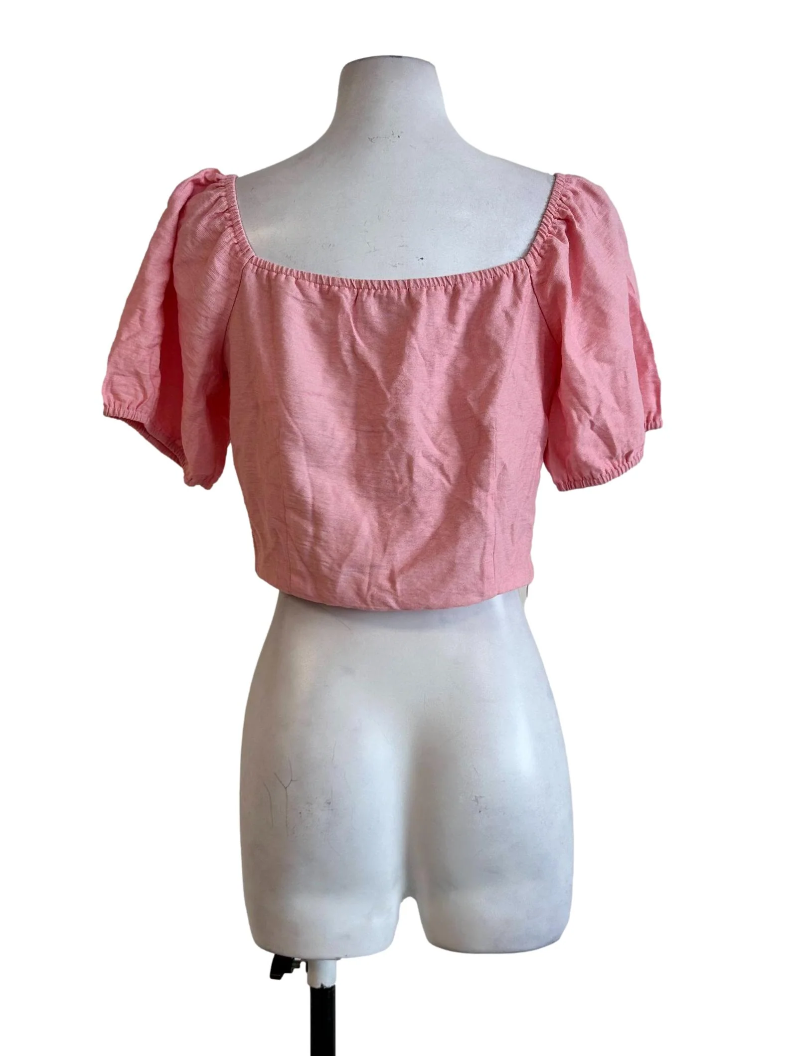 Punch Pink V Neckline Top - Image 2