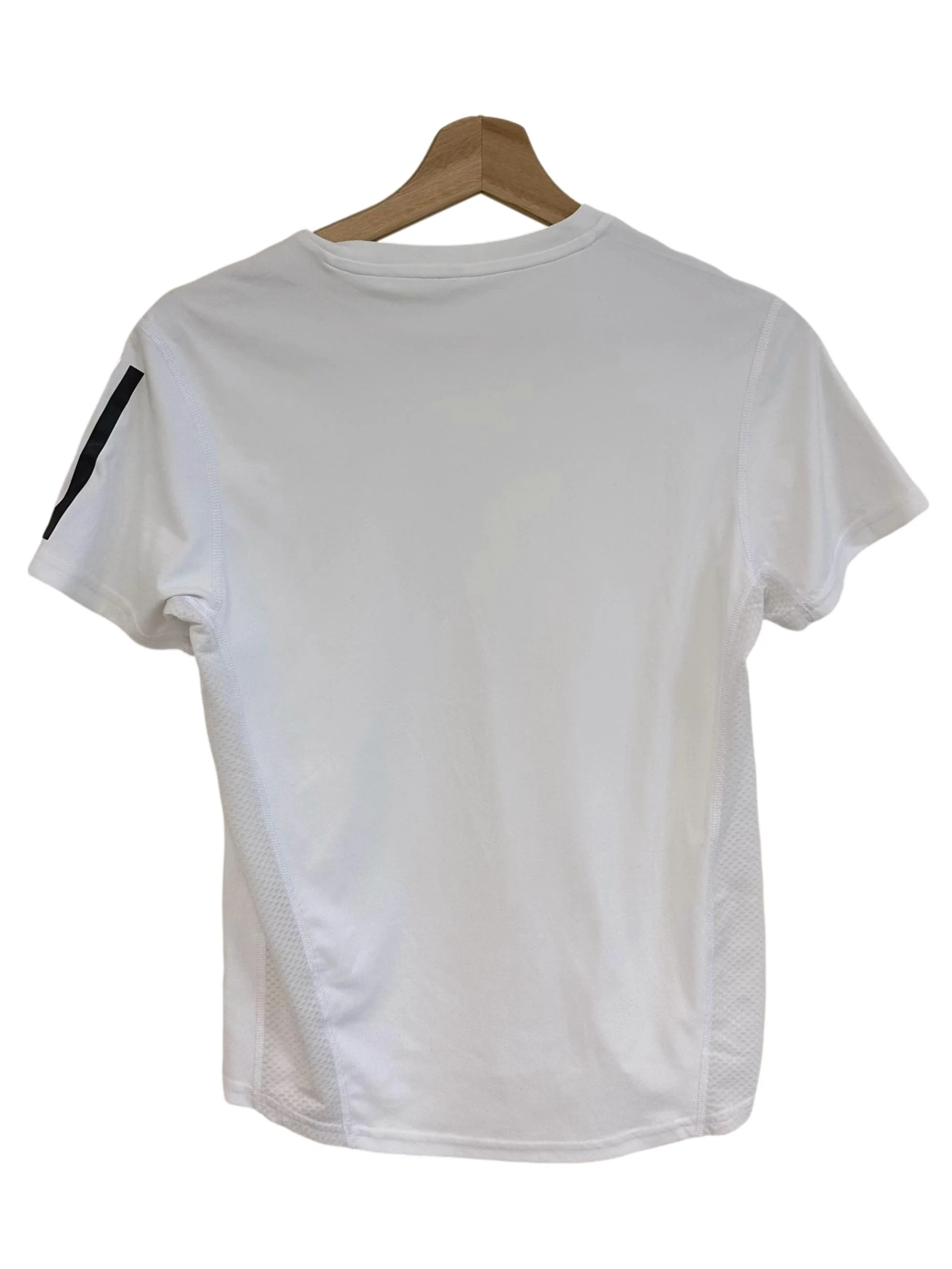 Pure White Round Neck Logo Tee Top - Image 2