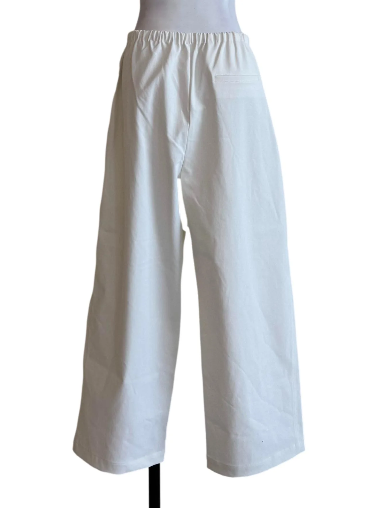 Pure White Wide Leg Pants - Image 2