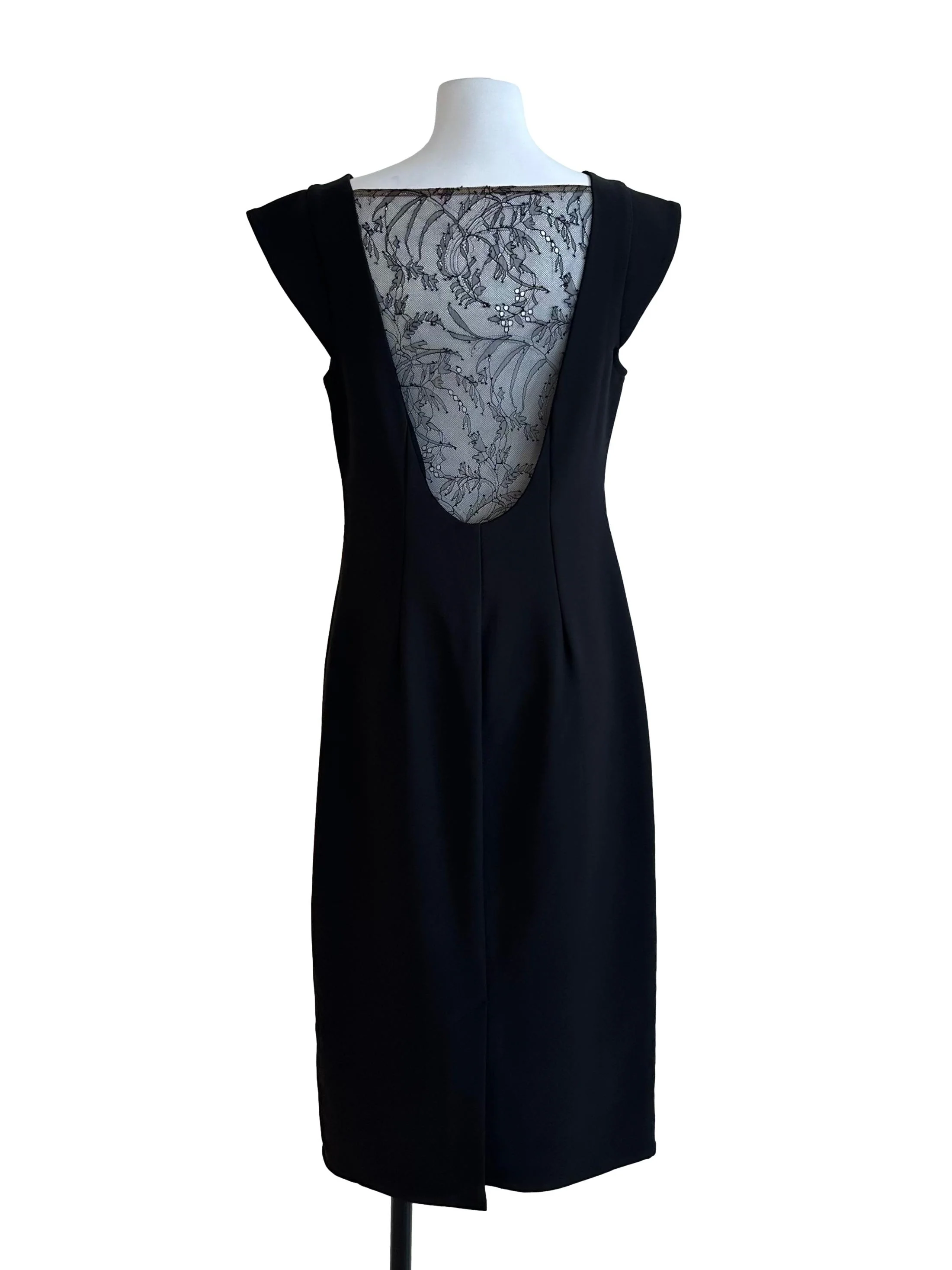 Raven Black Back Lace Sheath Dress - Image 2