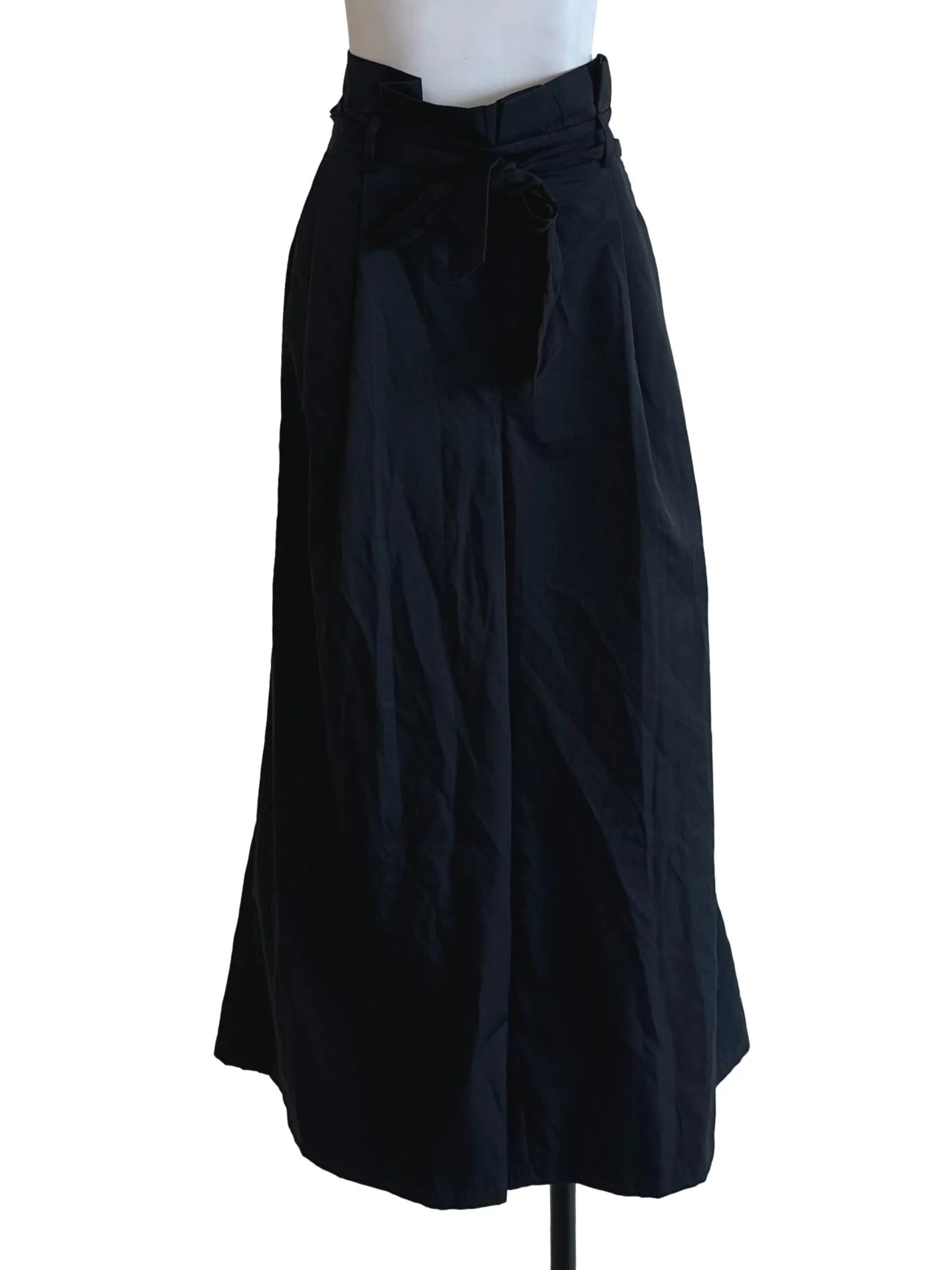 Raven Black High Waist Wide Leg Pants