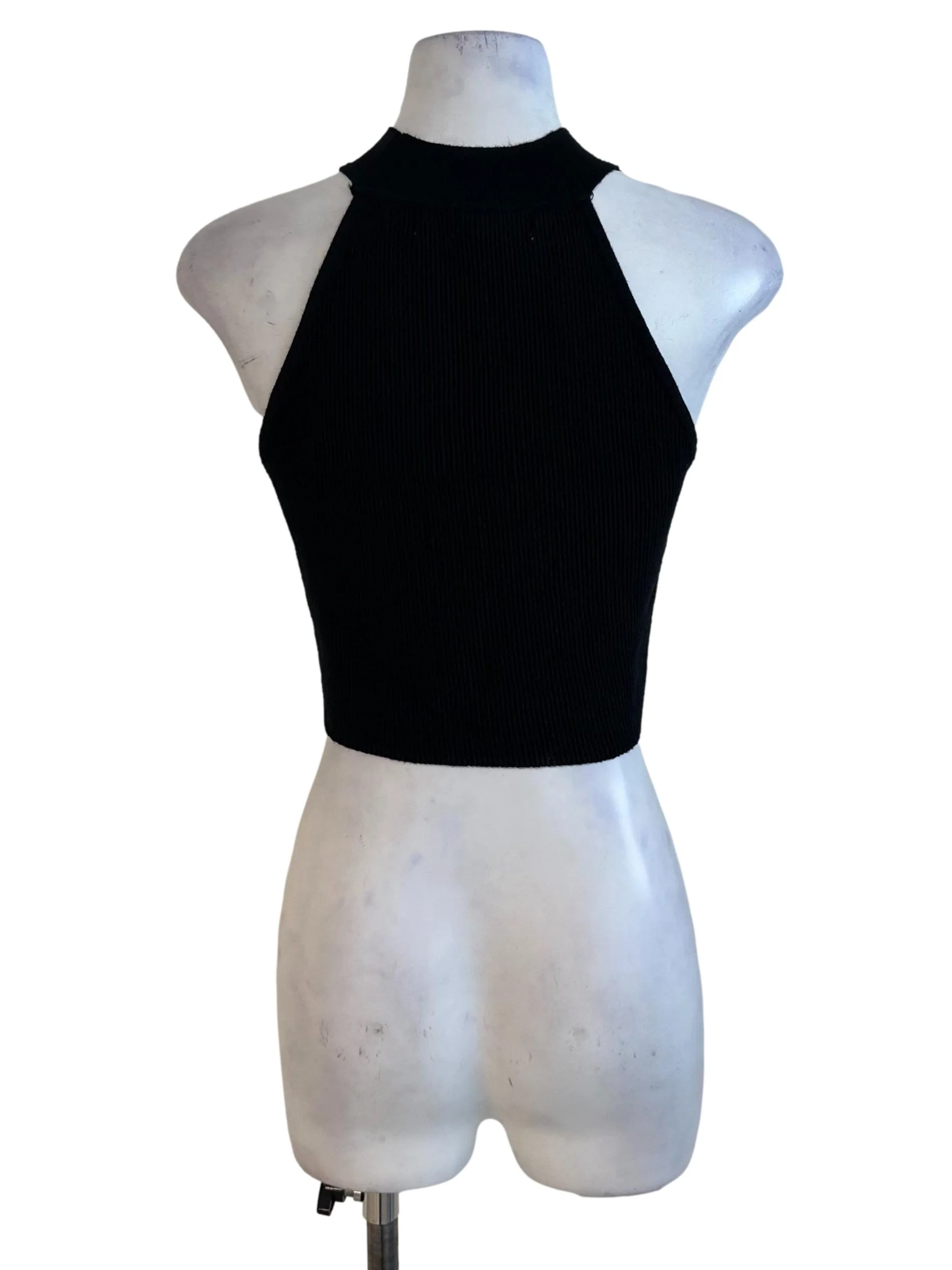Raven Black Knit Halter Top - Image 2