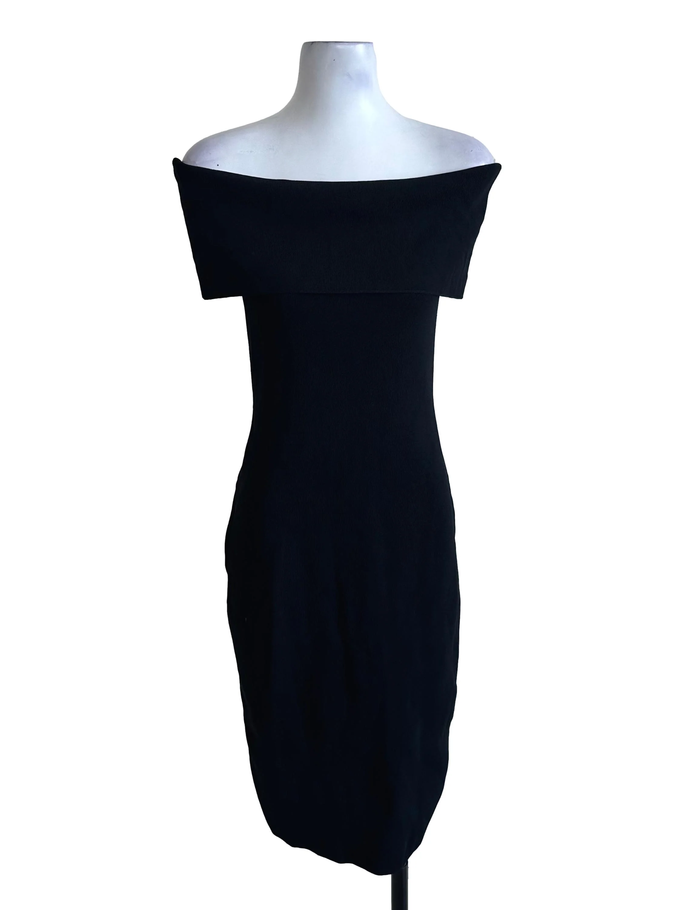 Raven Black Knit Off Shoulder Dress LB