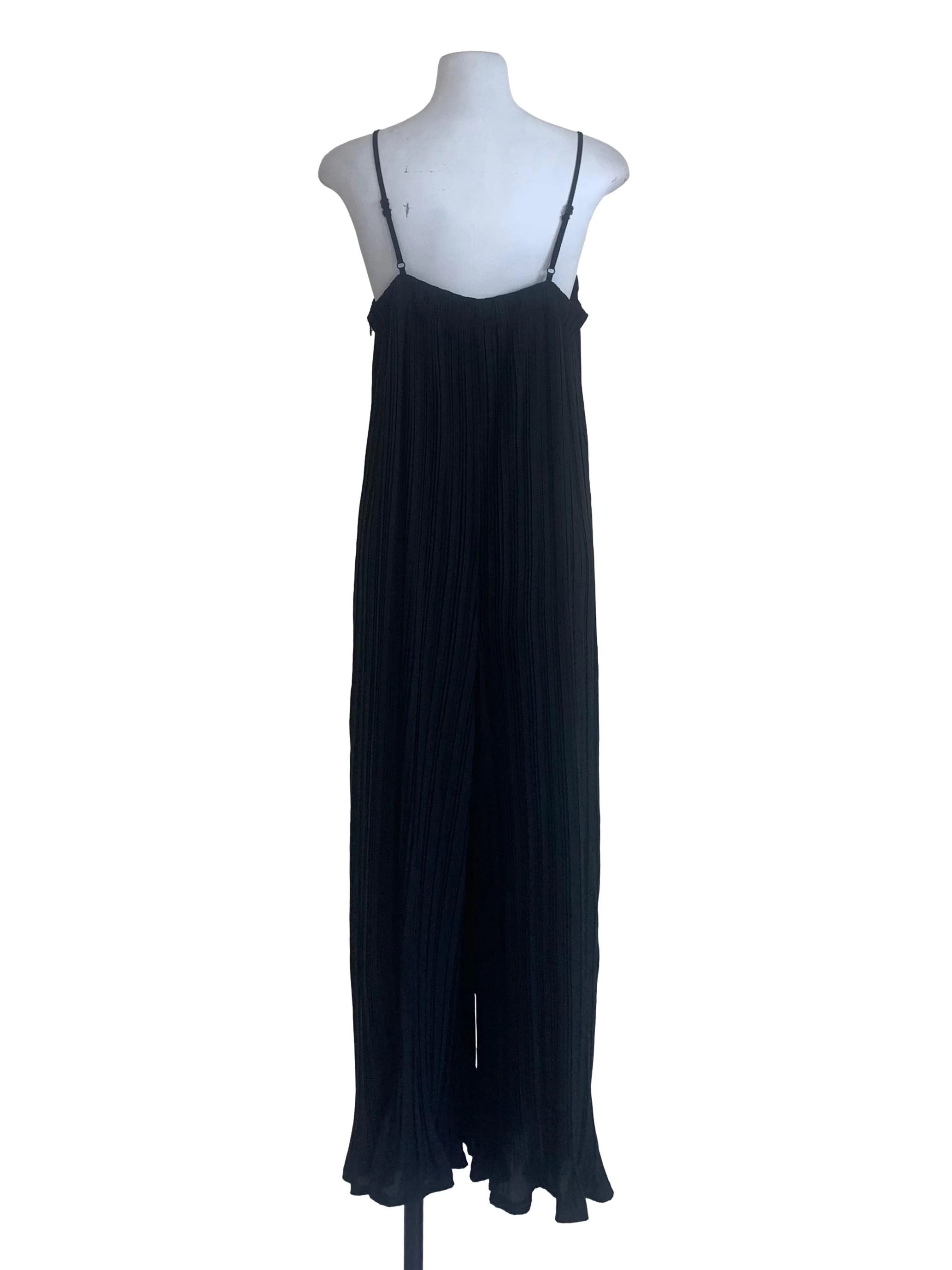 Raven Black Pleated Jumpsuit - Image 2