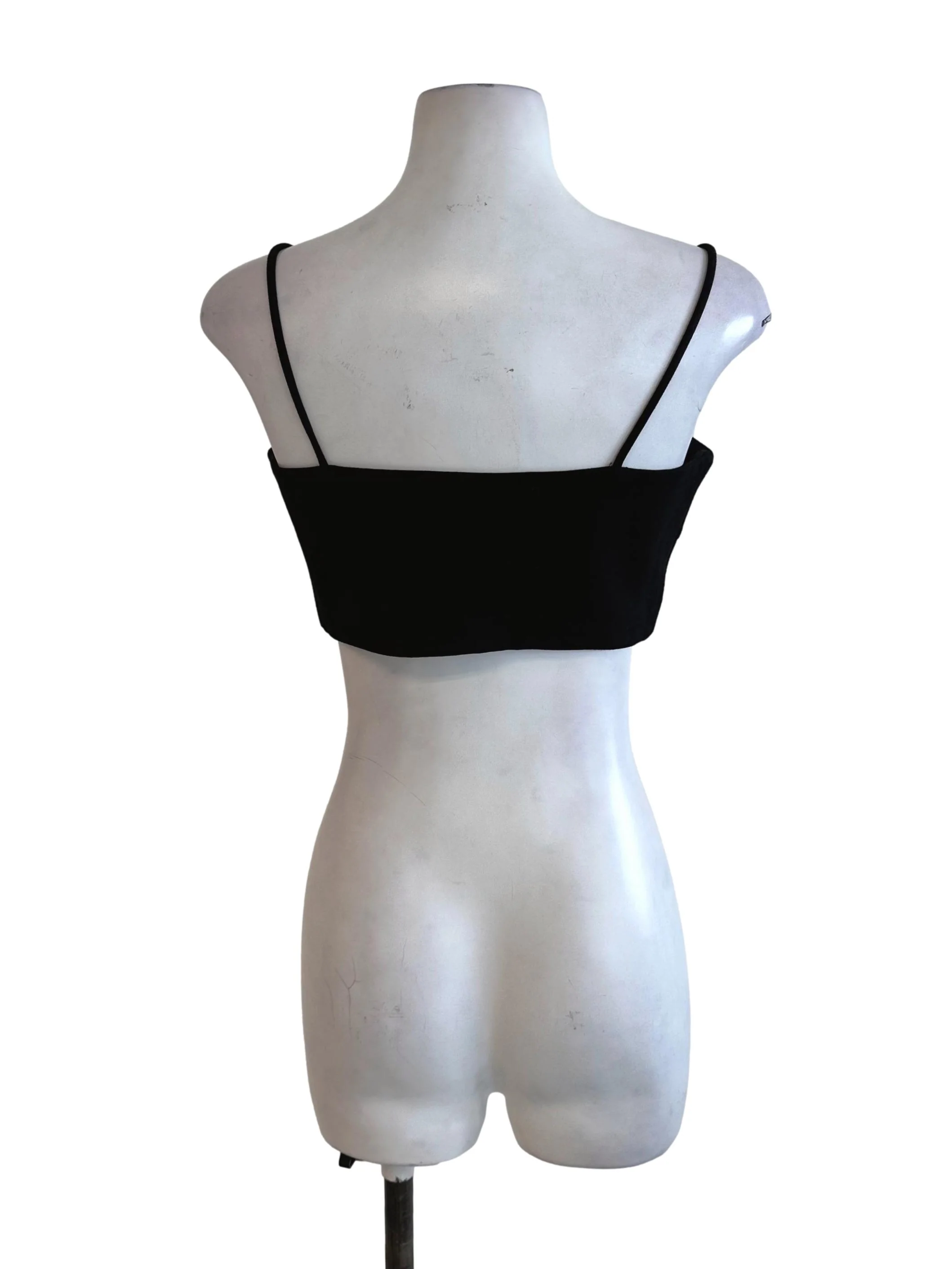 Raven Black Square Neck Crop Top LB - Image 2
