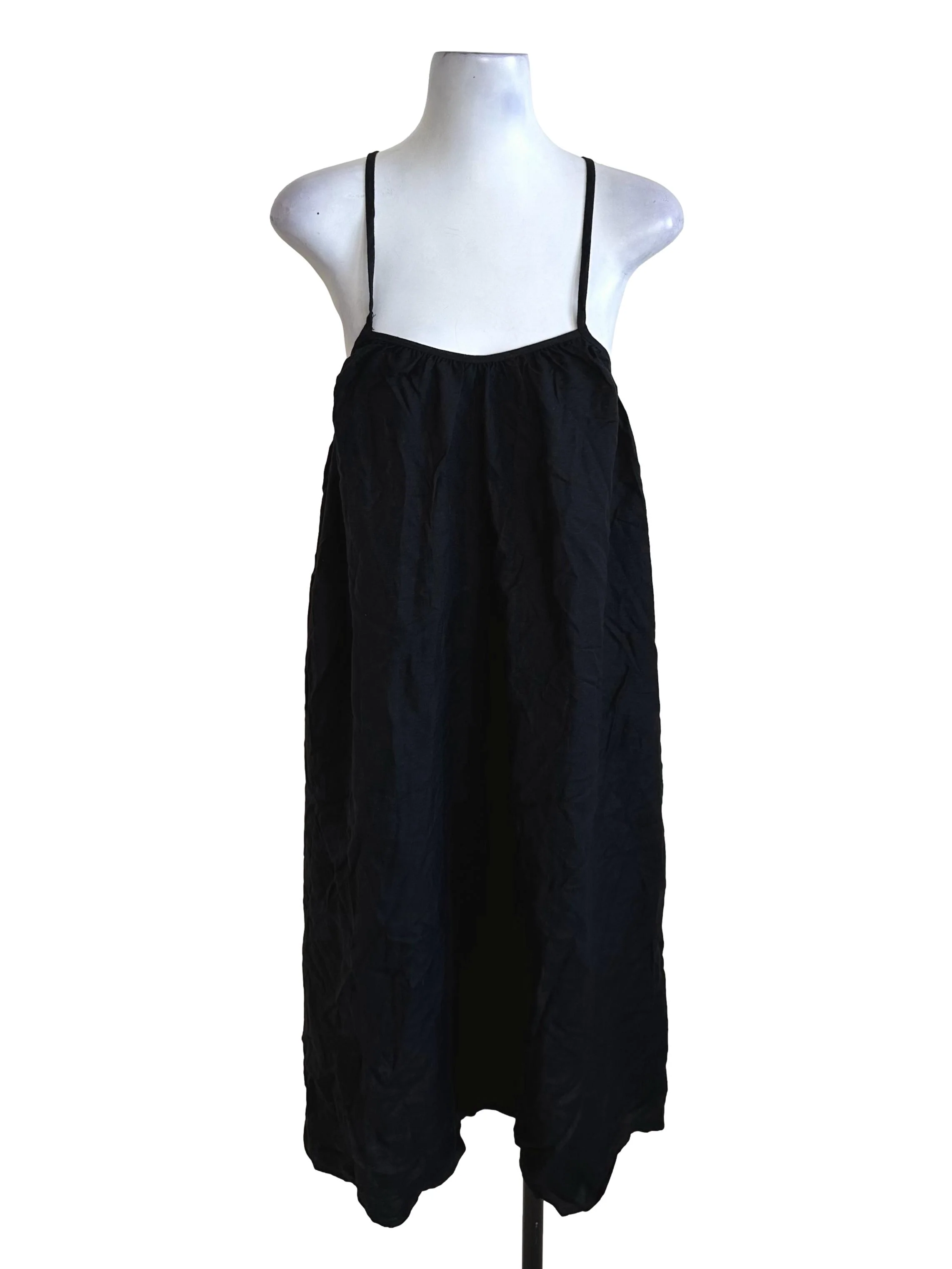 Raven Black Square Neck Tent Dress LB