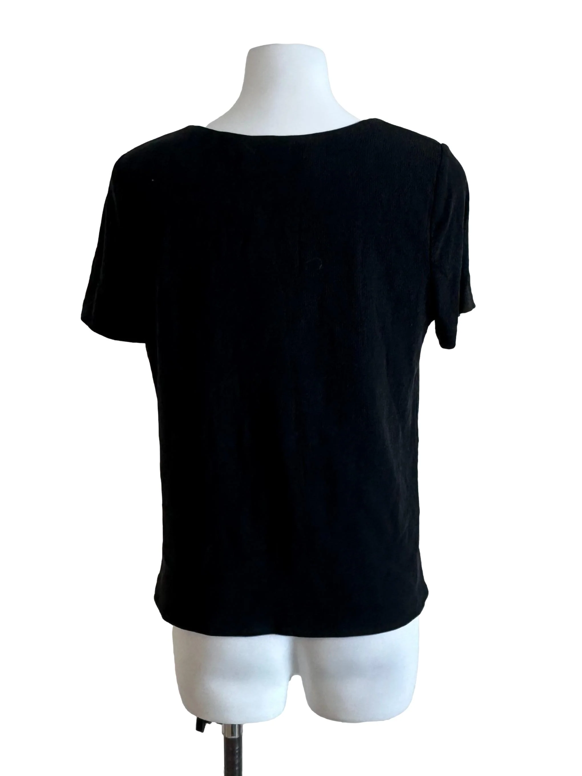 Raven Black Textured Tee - Image 2