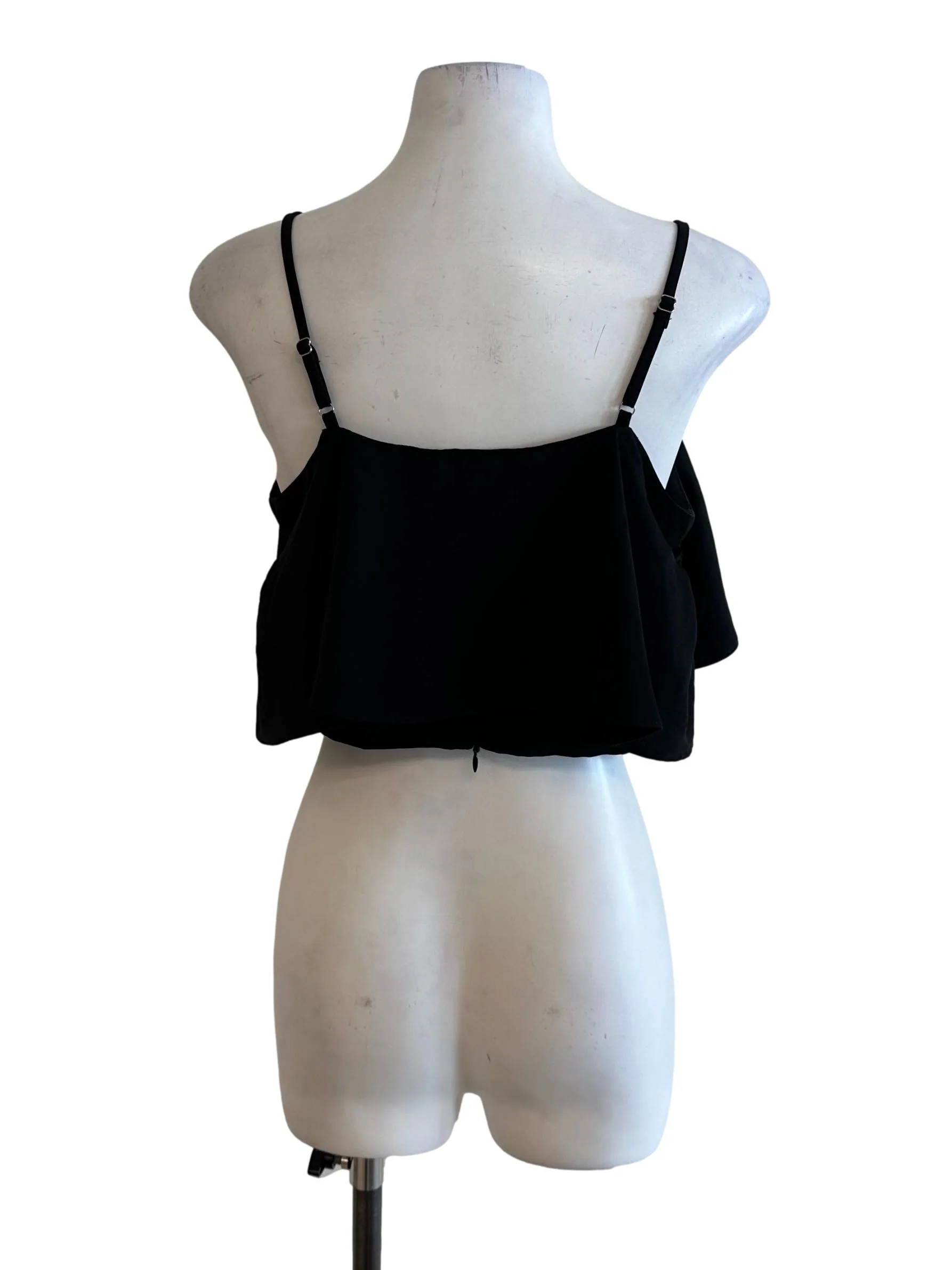 Raven Black V Neck Casual Top - Image 2