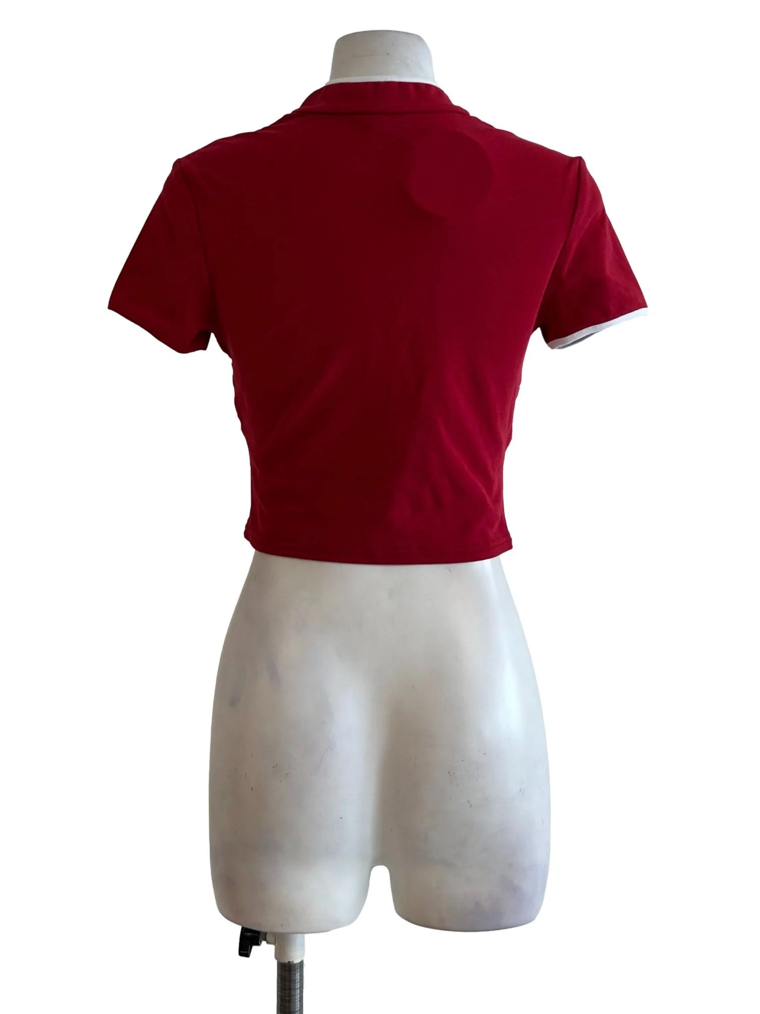 Red And White Cheongsam Top - Image 2