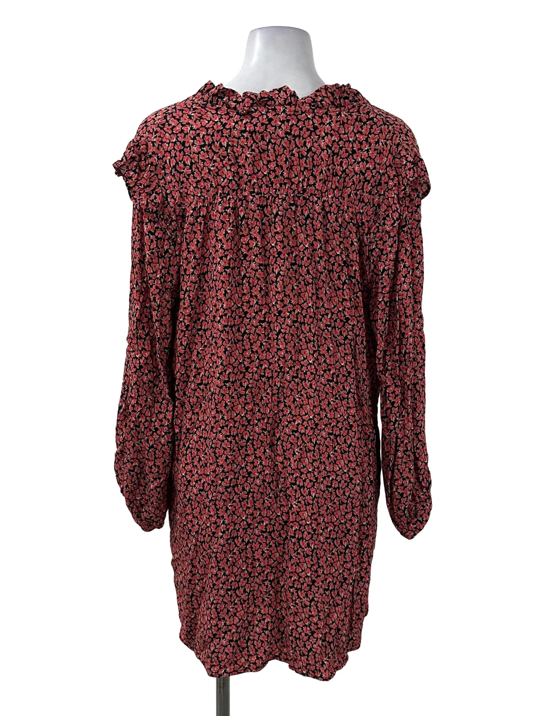 Red Floral Button Top - Image 2