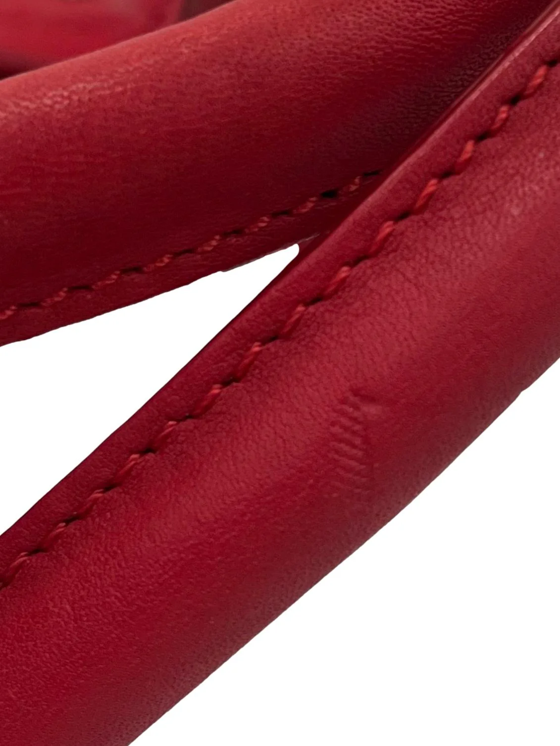 Red Handbag With Detachable Crossbody Strap - Image 9