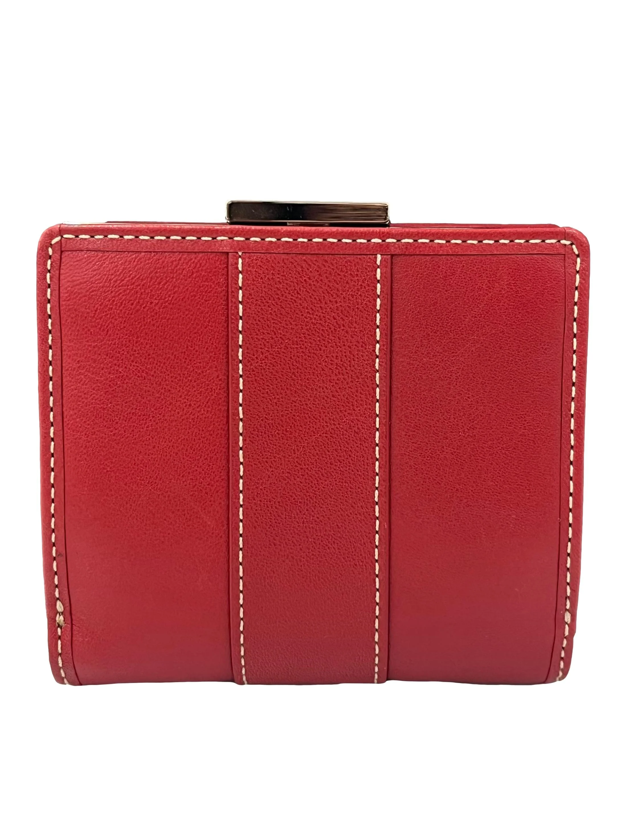 Red Leather Bifold Wallet CSN - Image 2