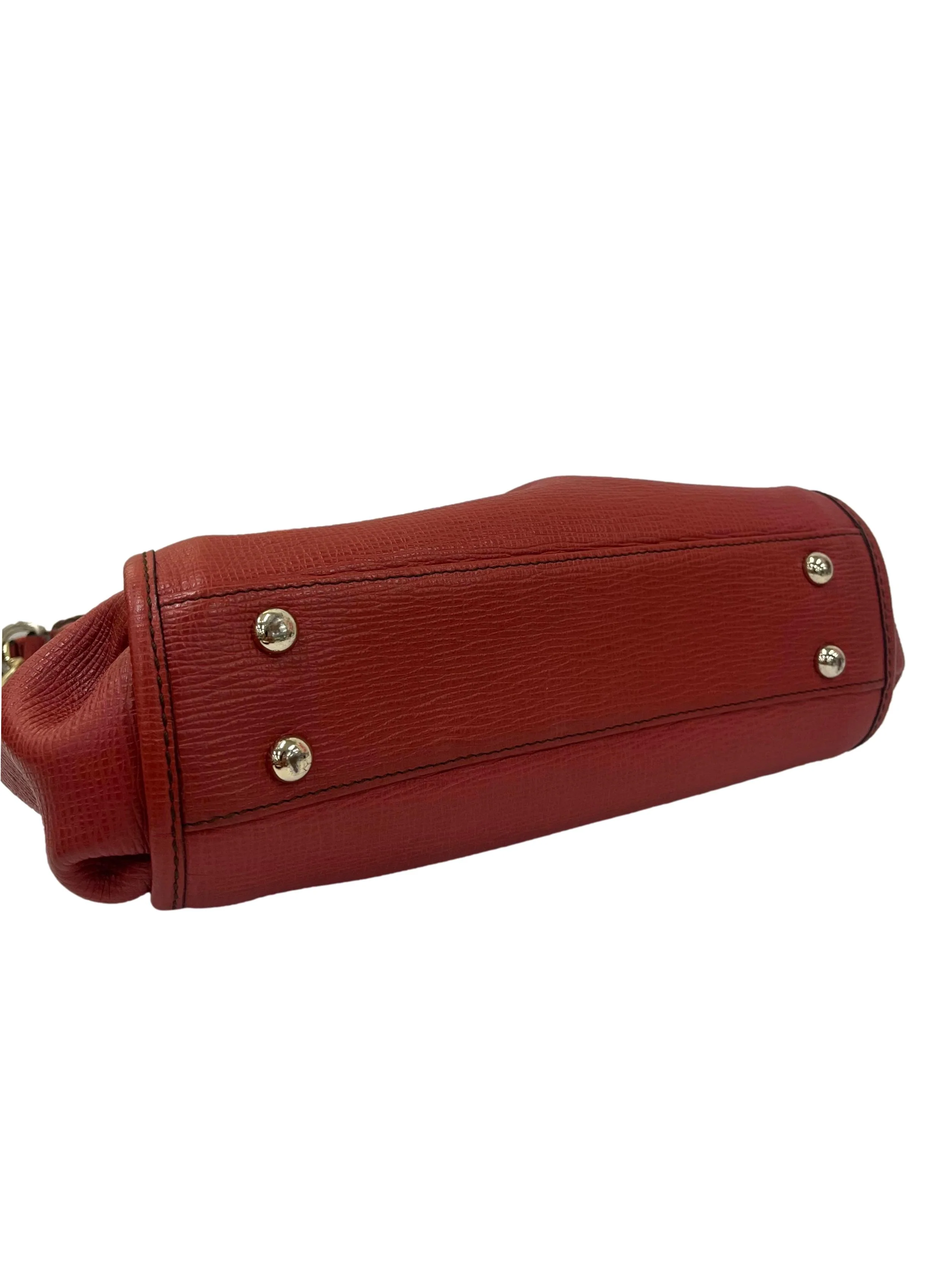 Red Leather Shoulder Bag CSN - Image 3