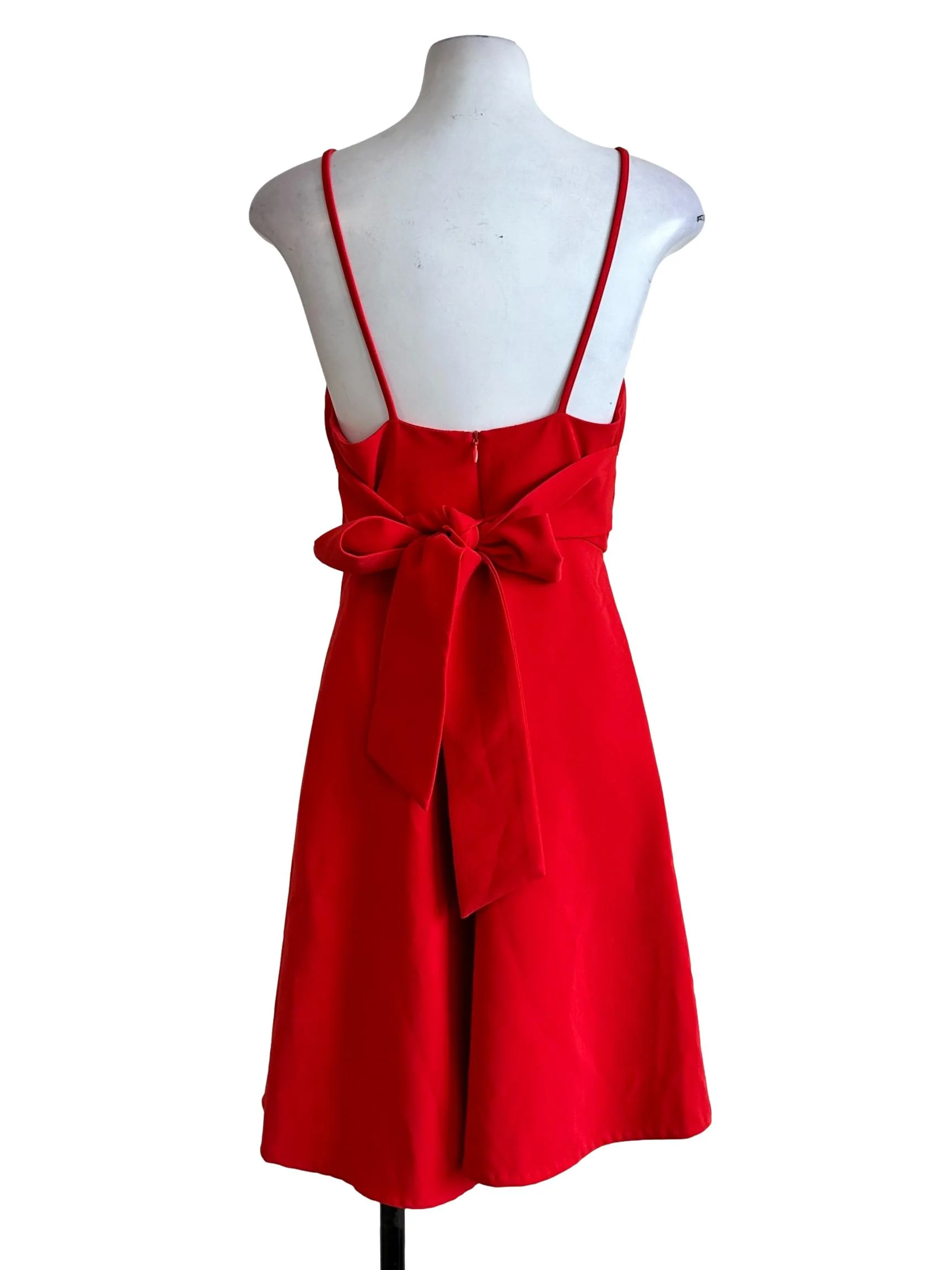 Red Padded A-Line Dress - Image 2