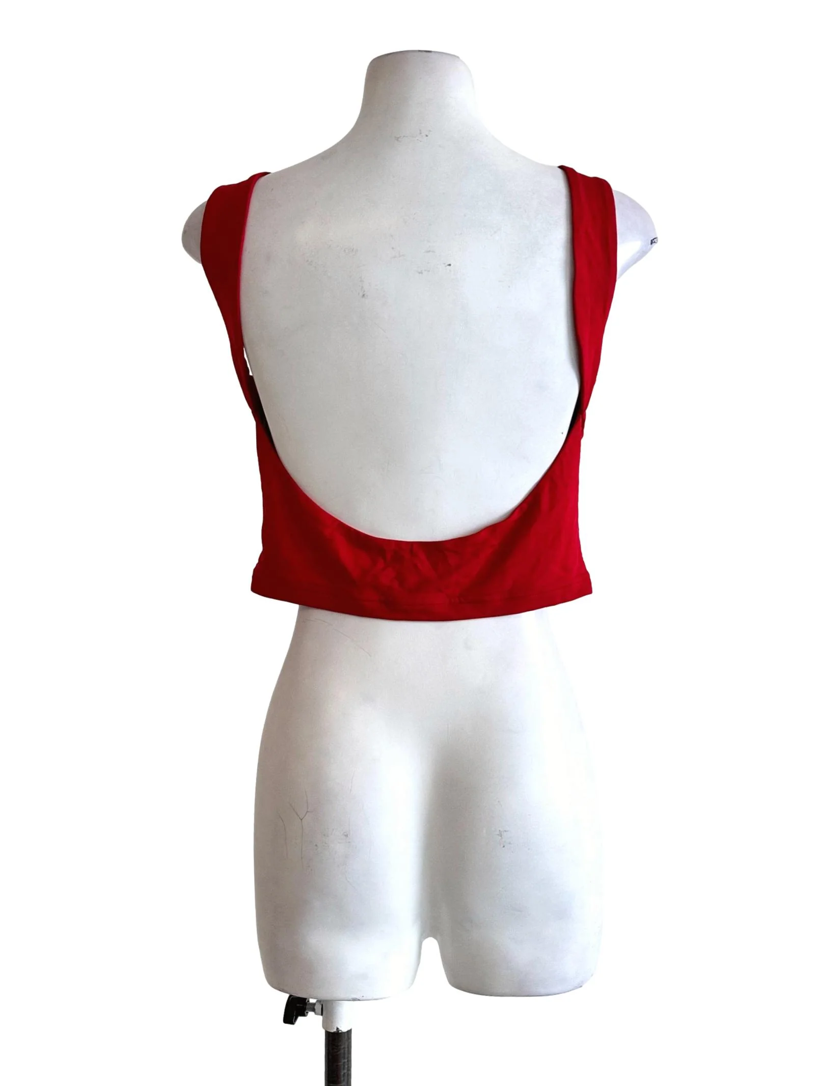 Red Padded Sleeveless Top YHF - Image 2