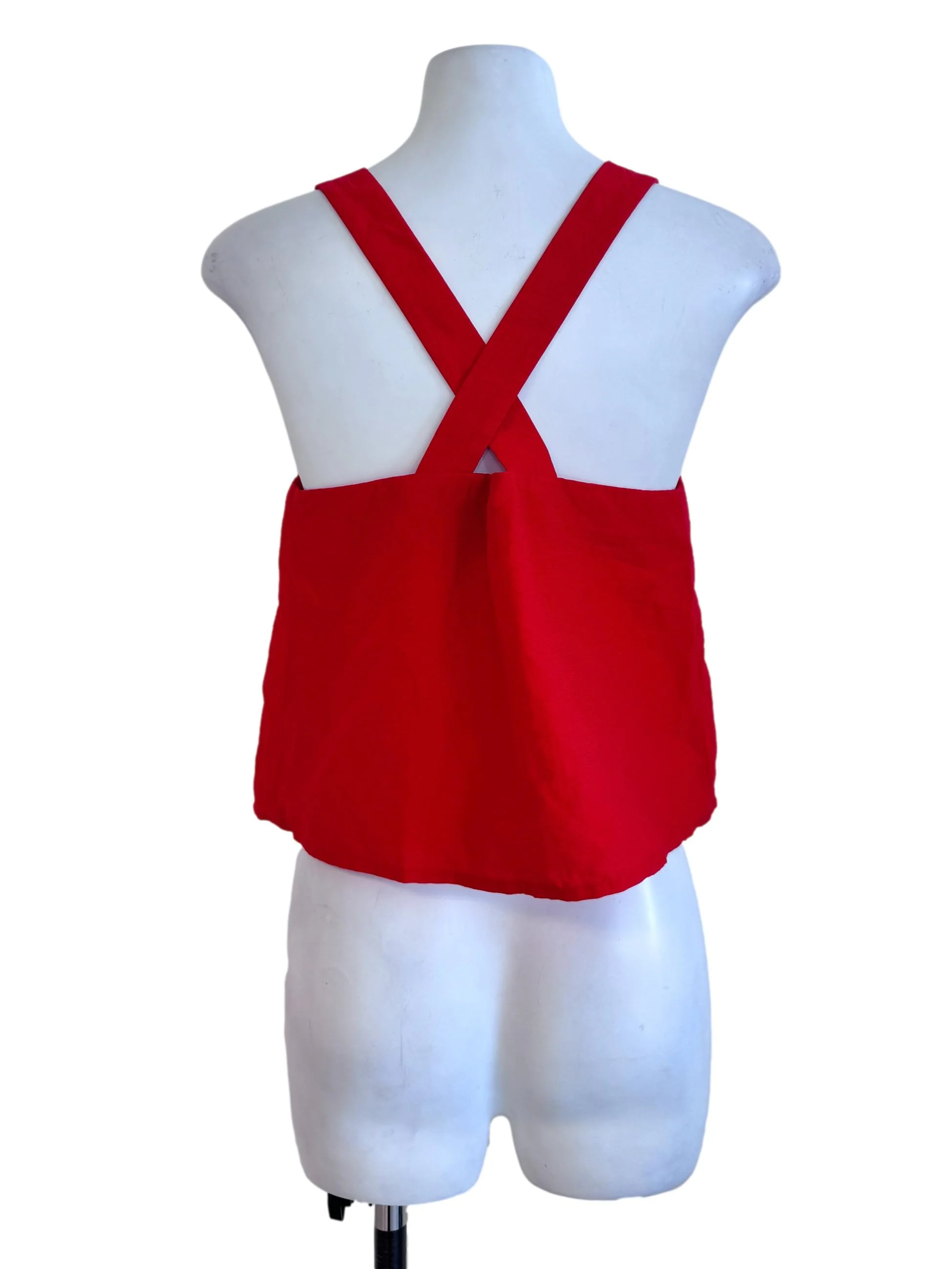 Red Plain Tank Top - Image 2