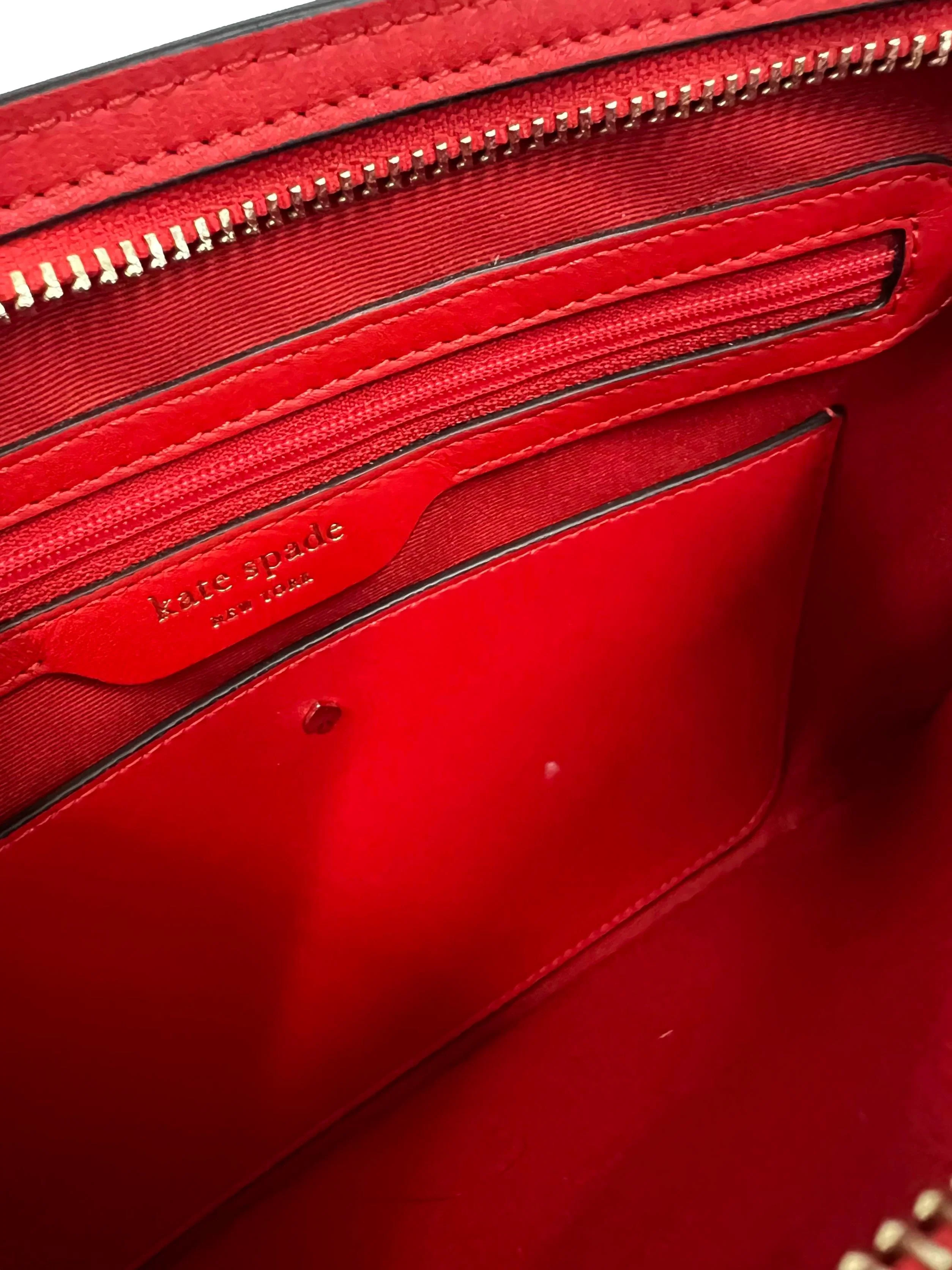 Red Roma Embellished Tomato Straw Clutch - Image 5