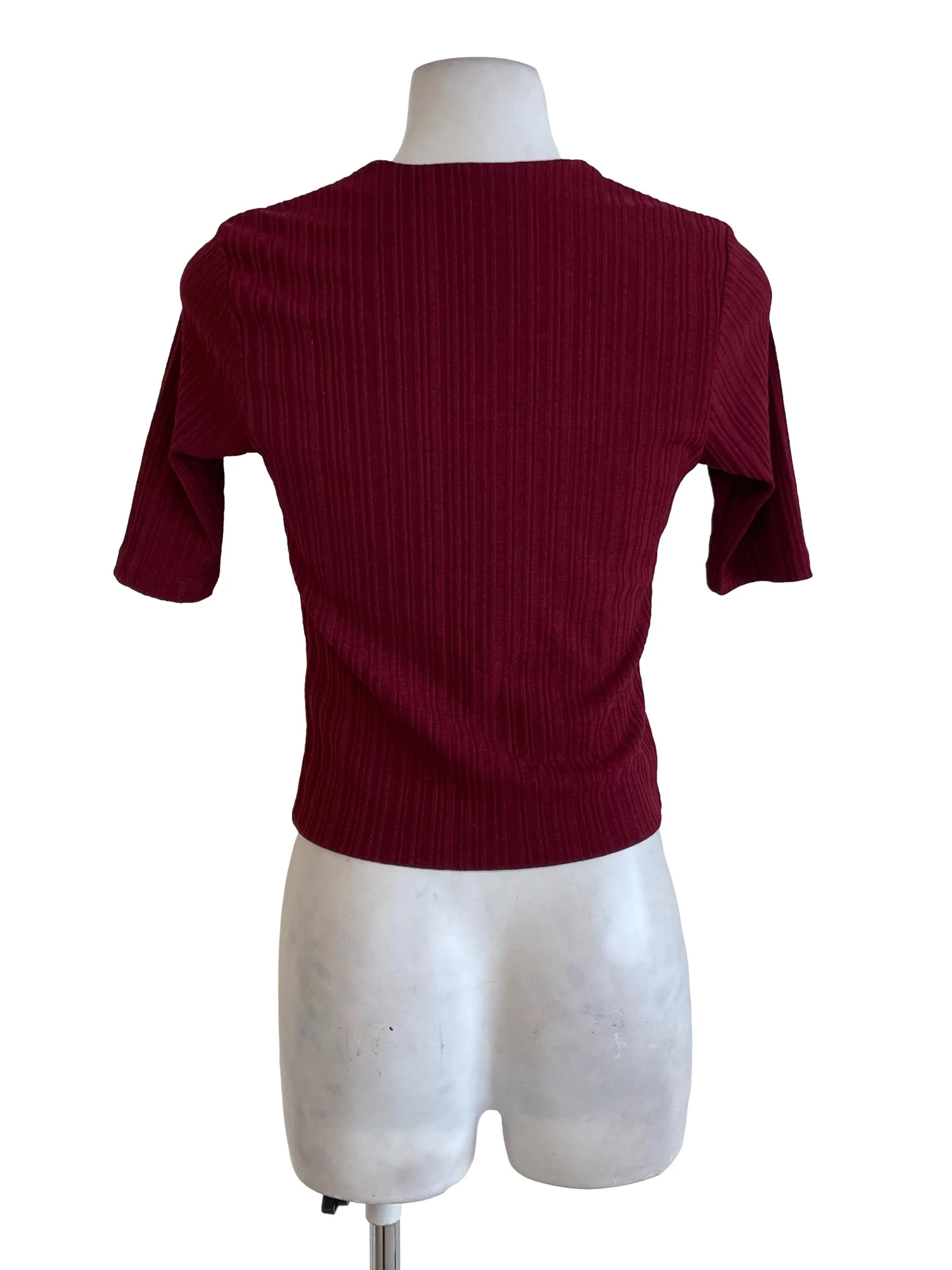 Red Wine Queen Anne Fitted Top - Image 2