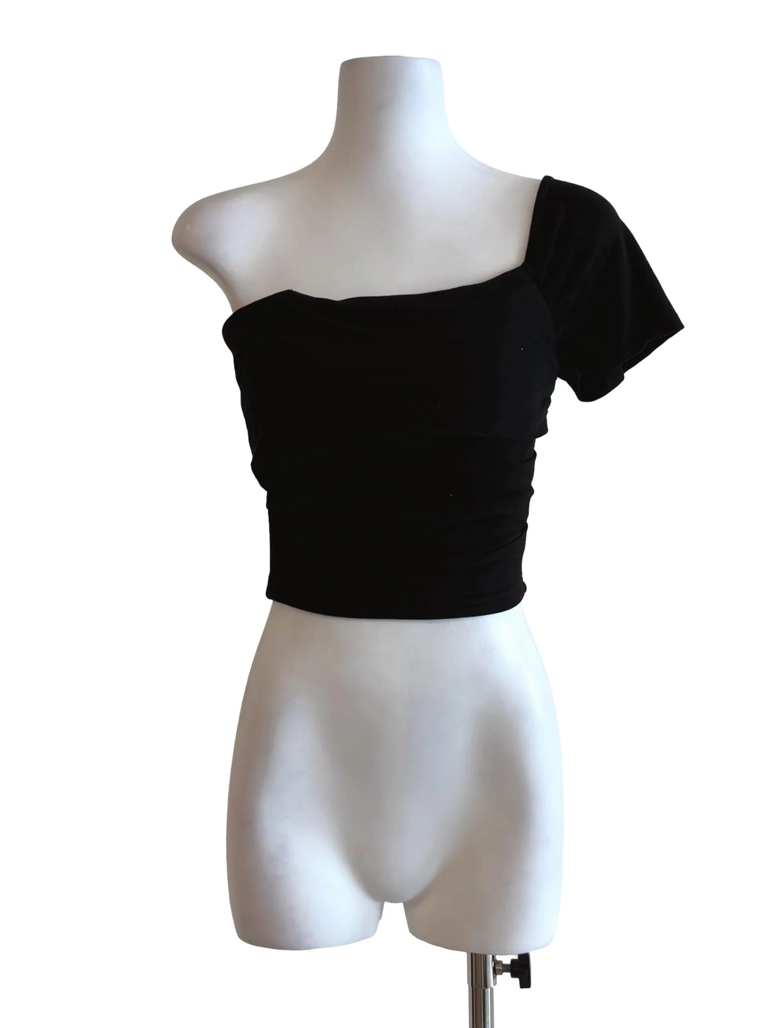Rich Black Asymmetrical Top