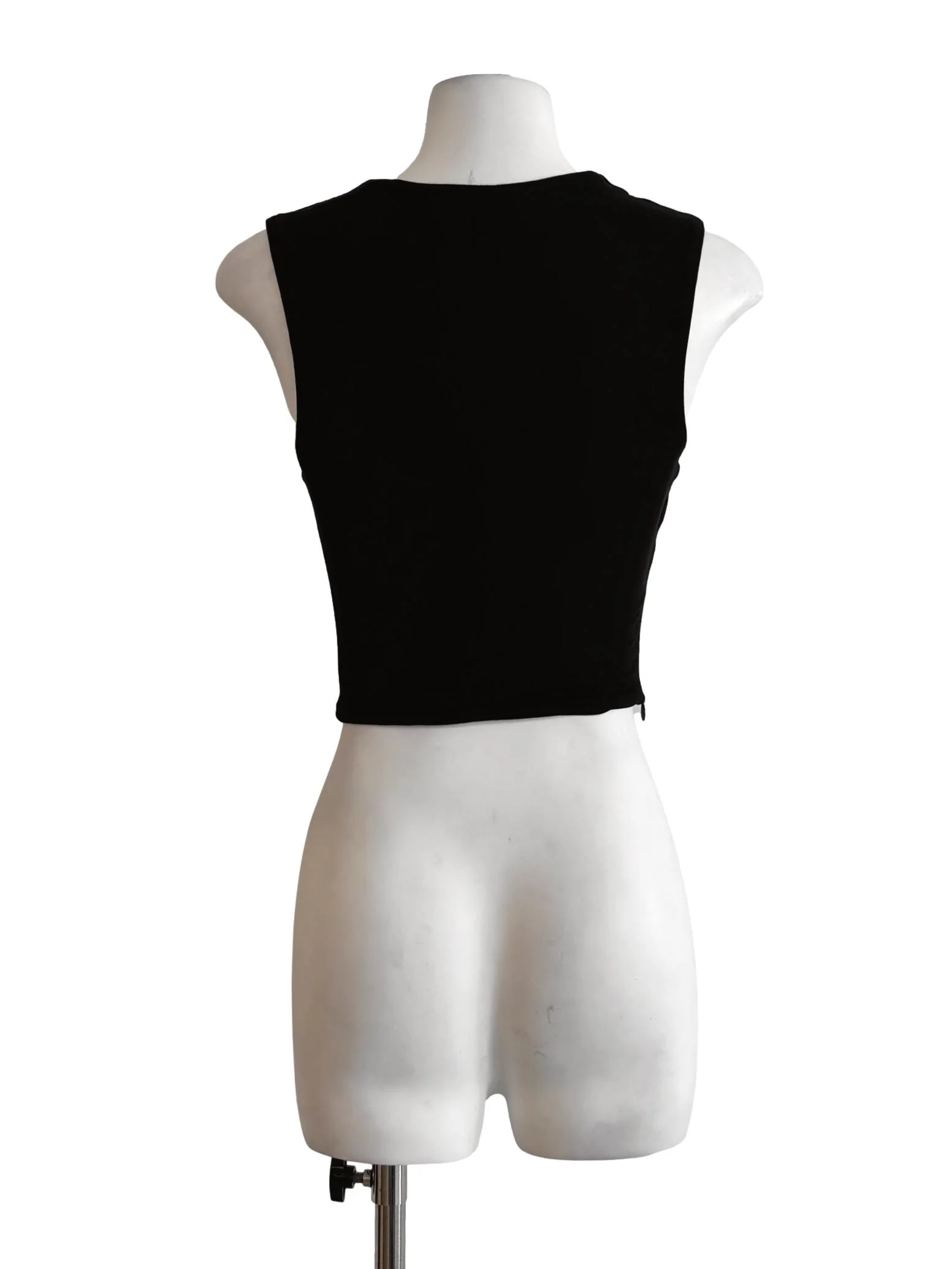 Rich Black Diamond Neck Top - Image 2