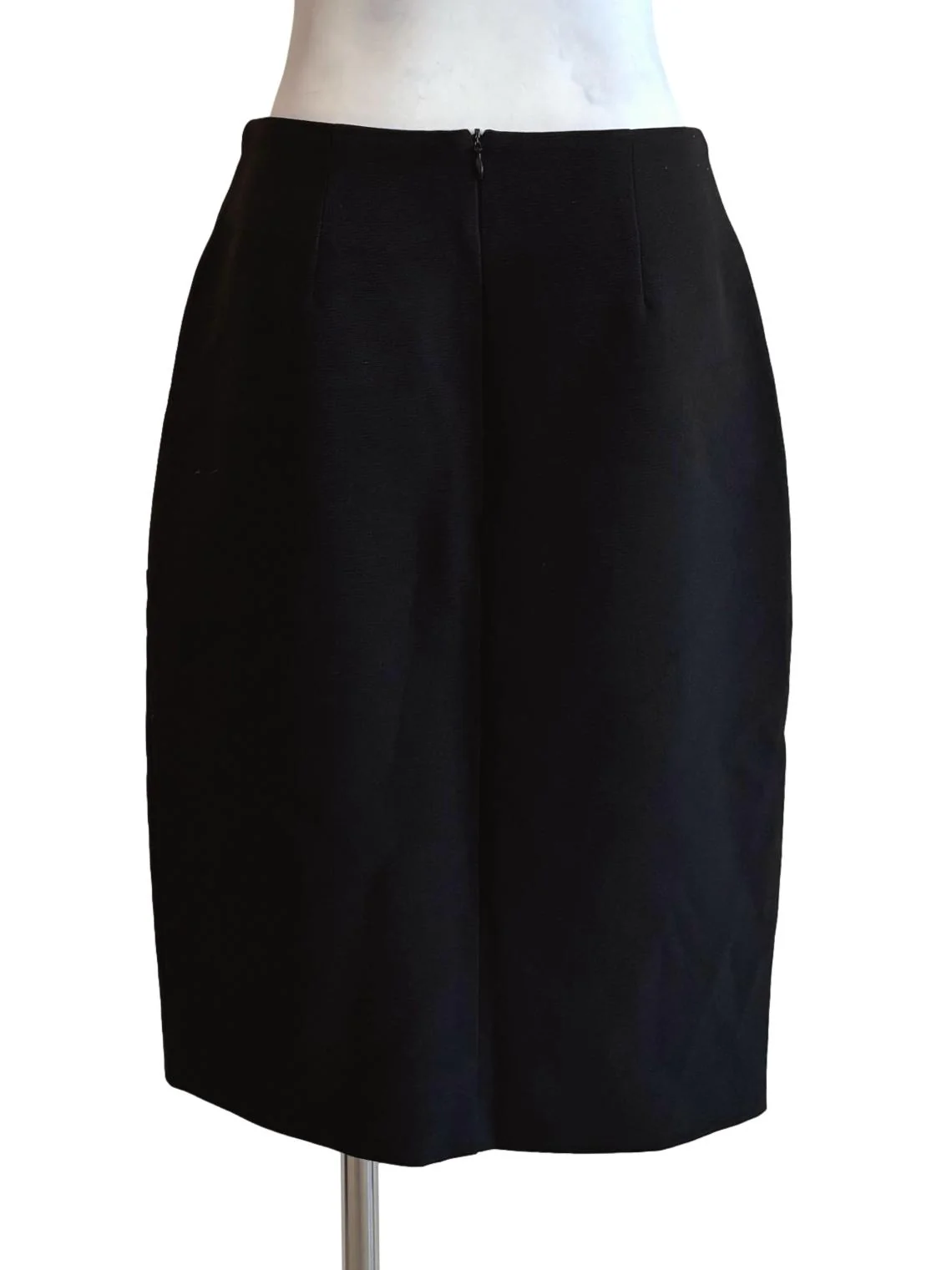 Rich Black Mini Pencil Skirt - Image 2