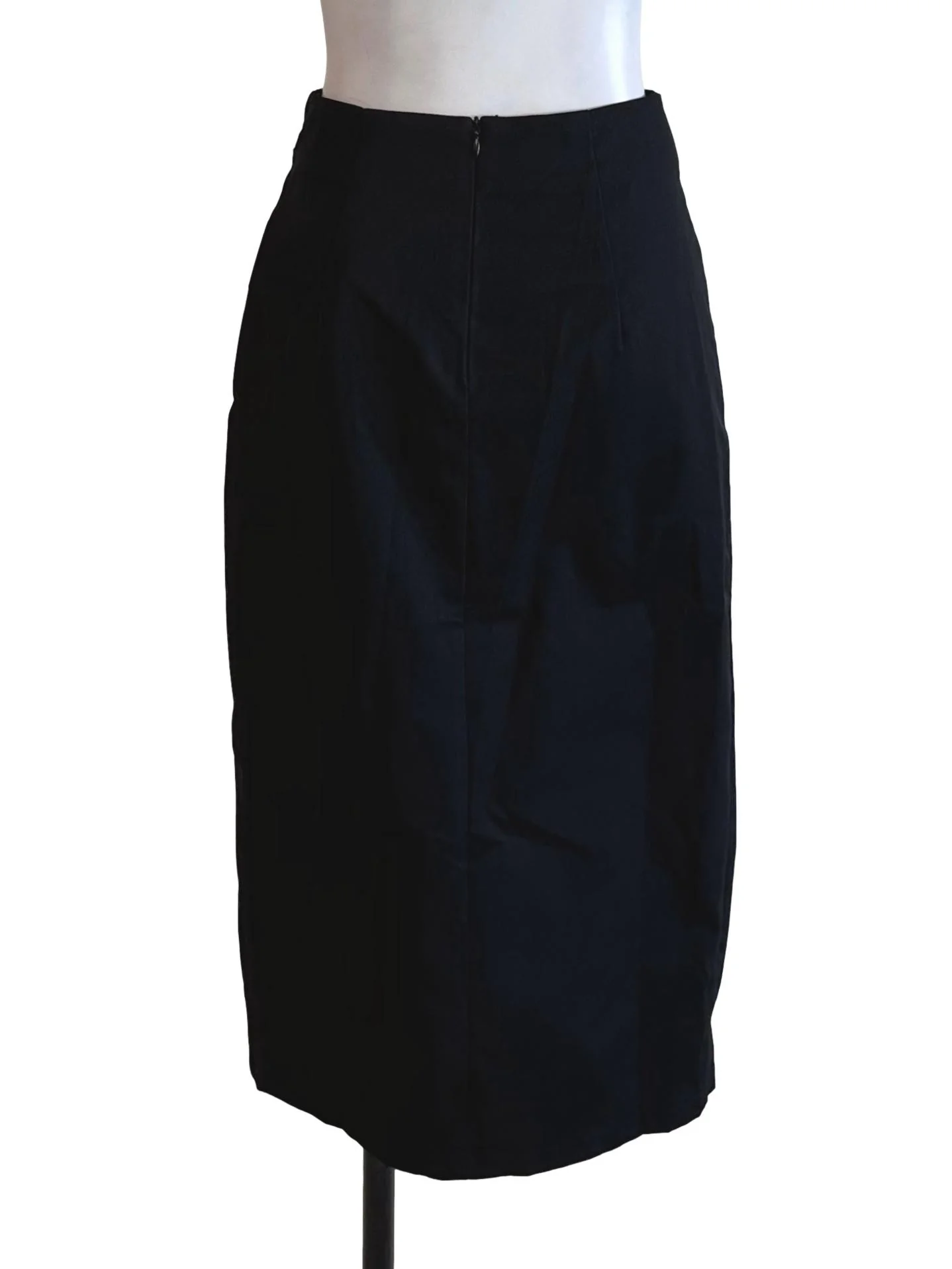 Rich Black Ruched Slit Skirt LB - Image 2