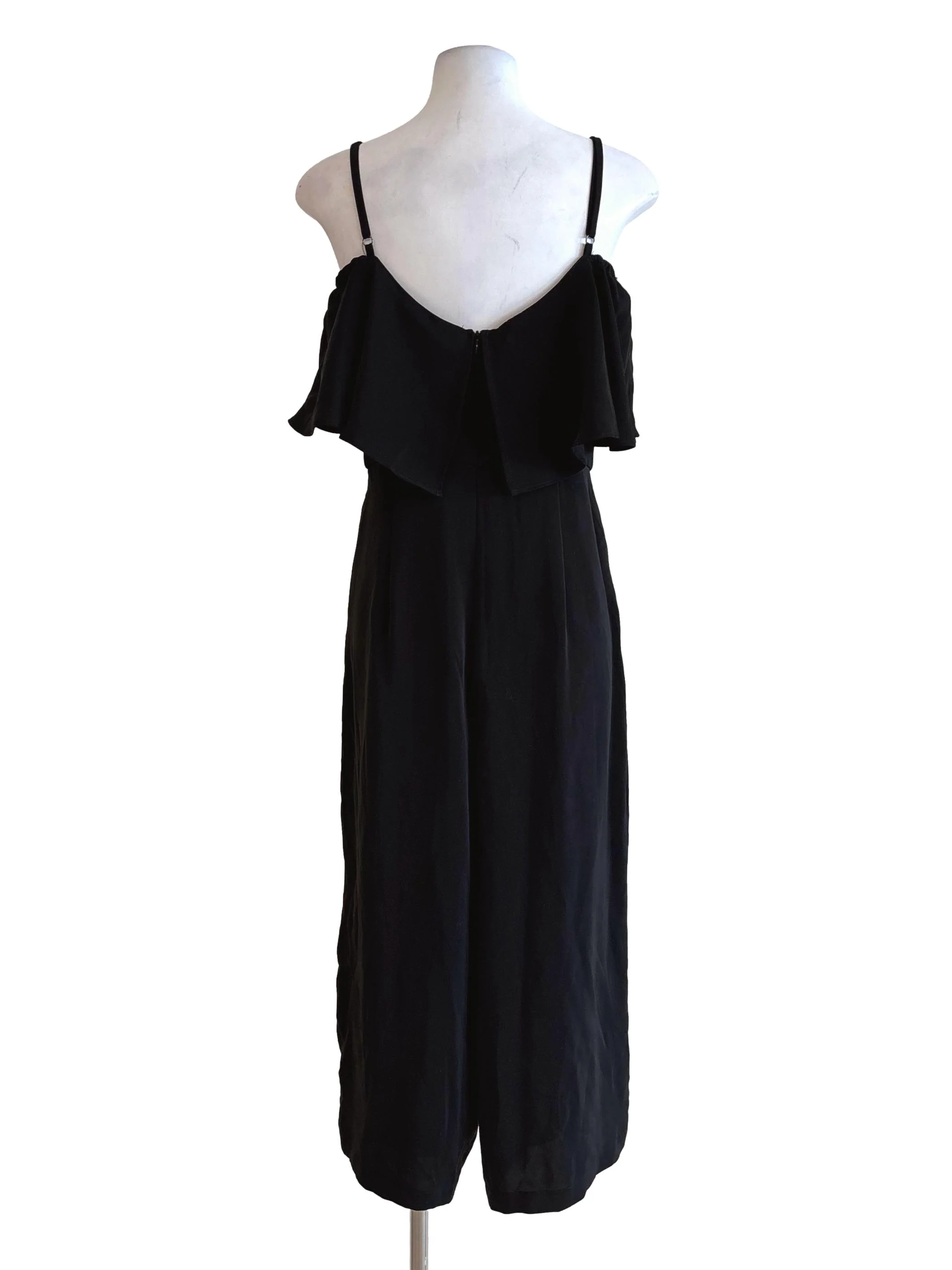 Rich Black Spaghetti Strap Jumpsuit TTR - Image 2