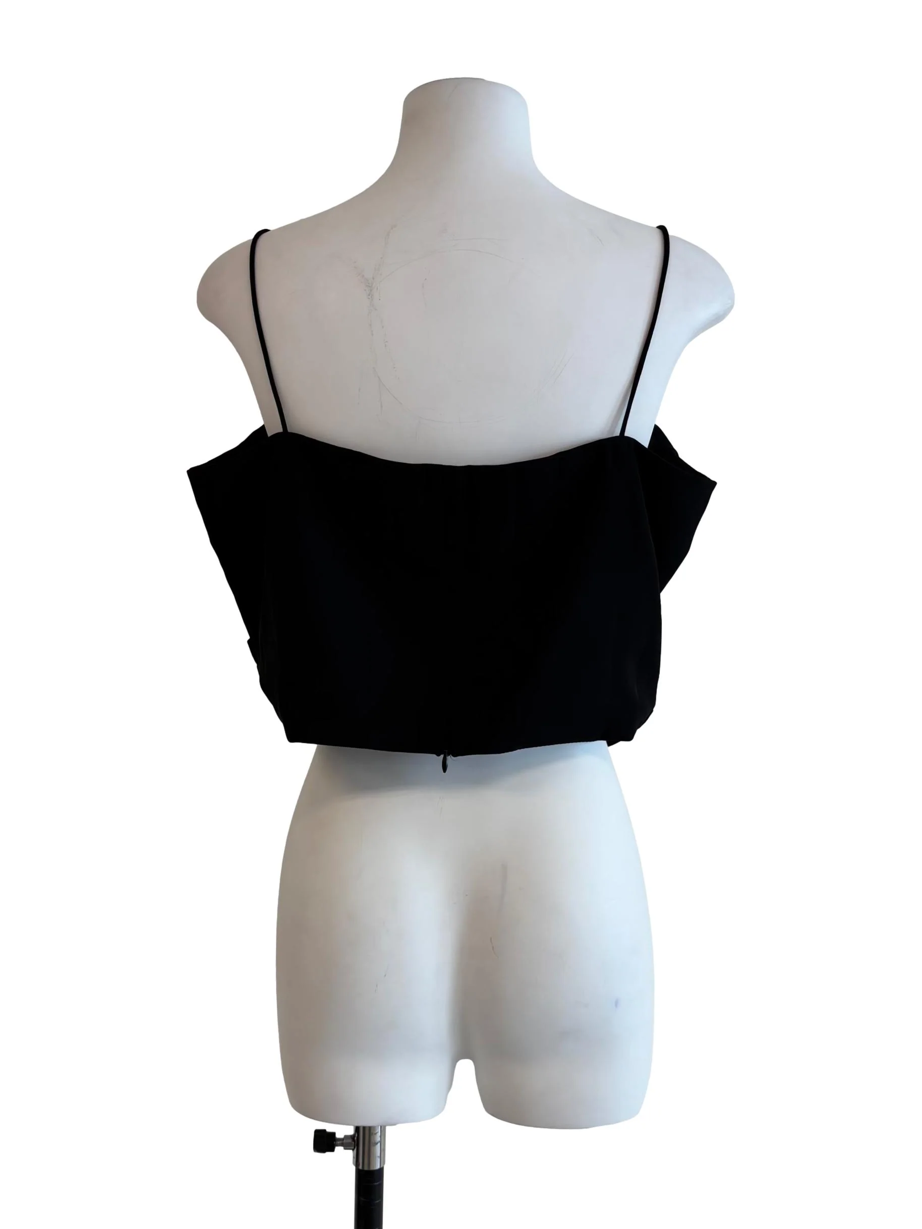 Rich Black Spaghetti Strap Top - Image 2