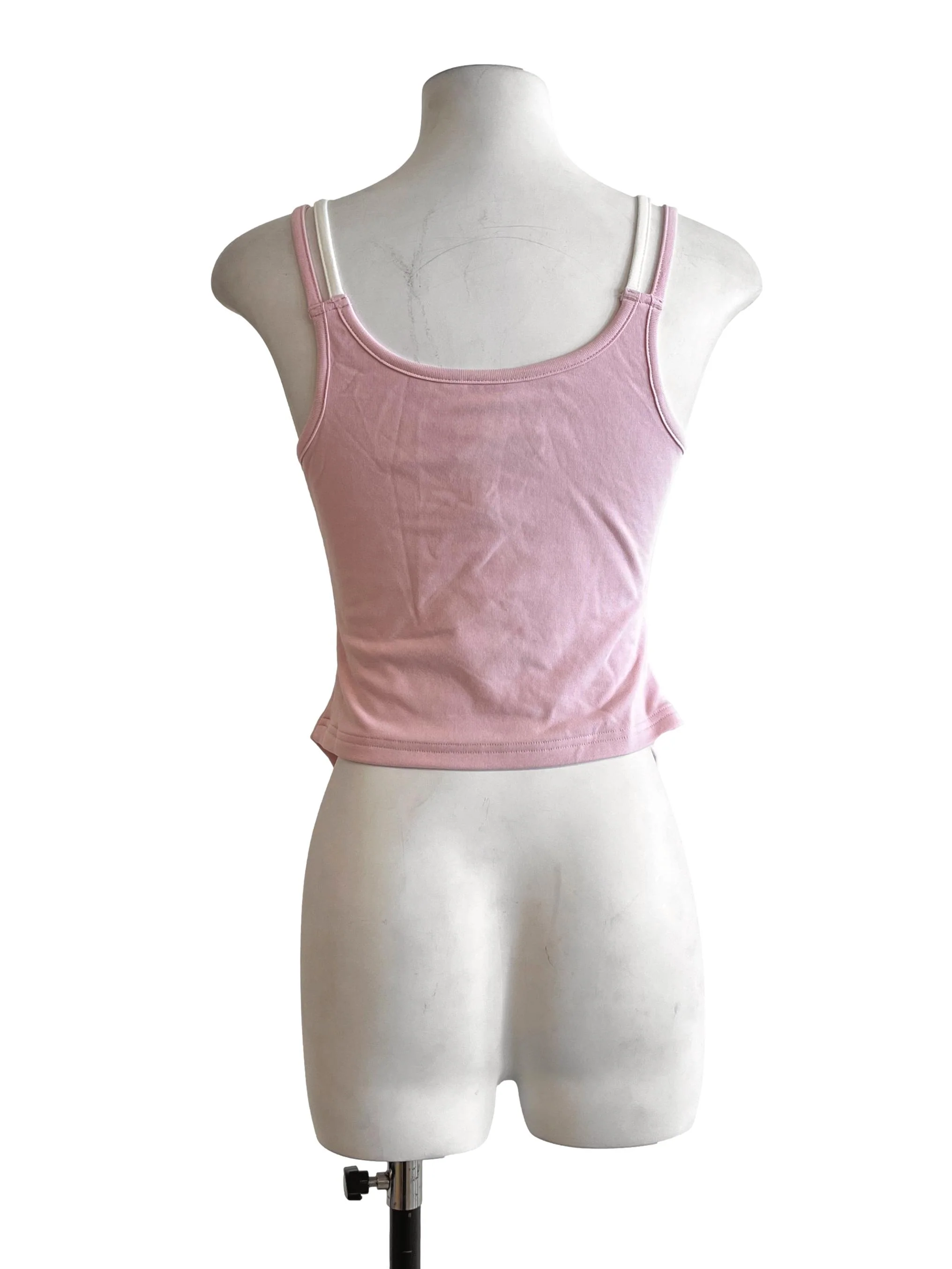 Rose Pink Spaghetti Strap Sleeveless Top - Image 2