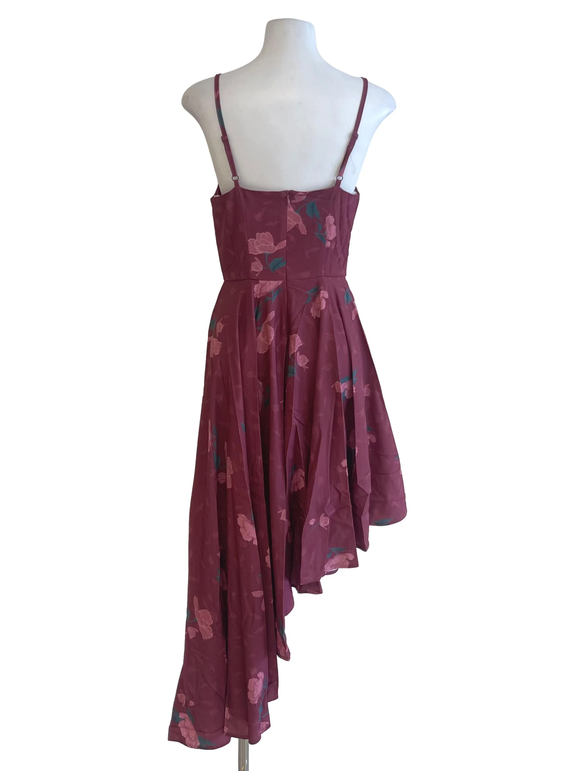 Rosewood Rose Printed Asymmetric Dress - Image 2