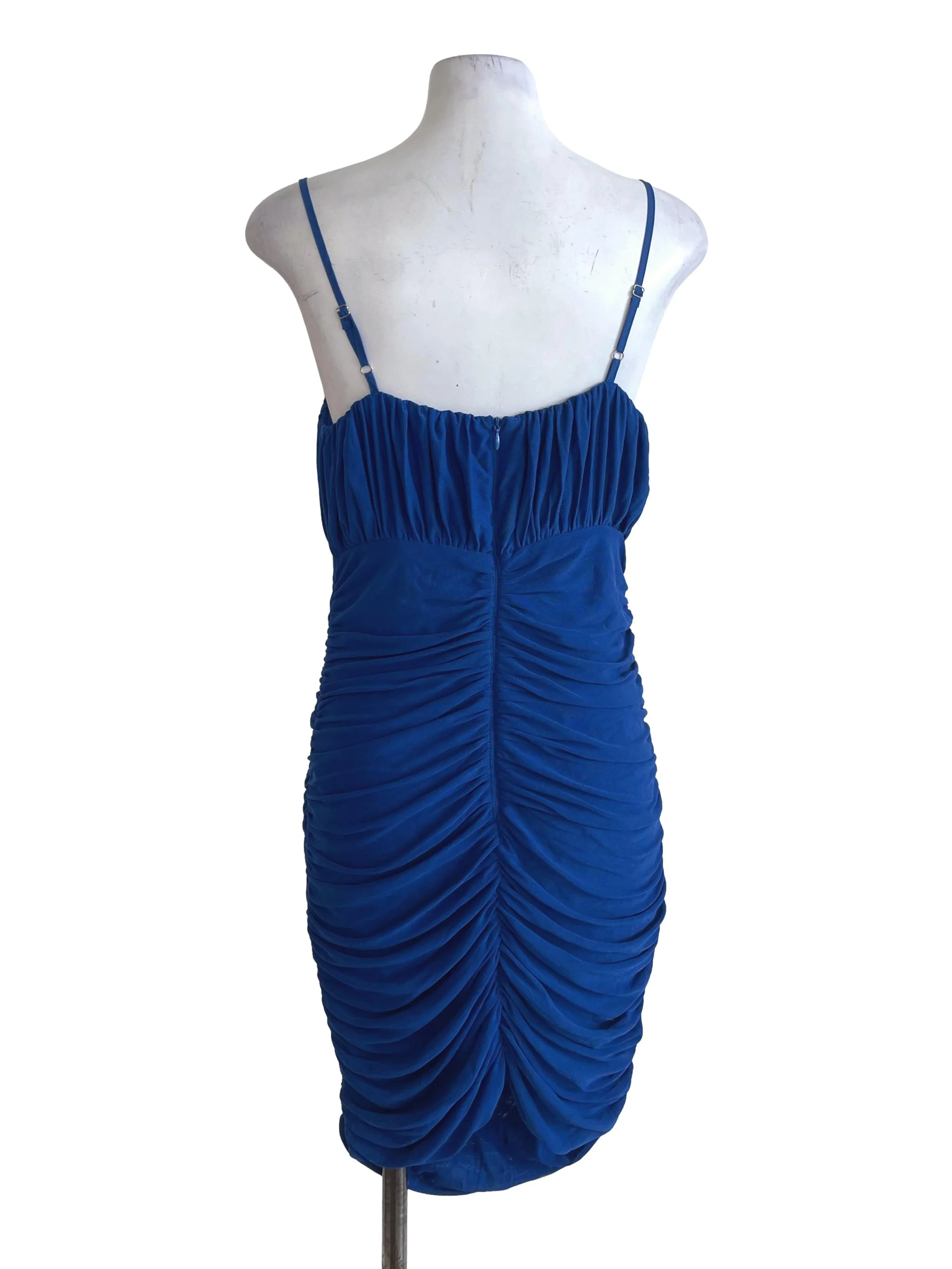 Royal Blue Ruched Dress - Image 2